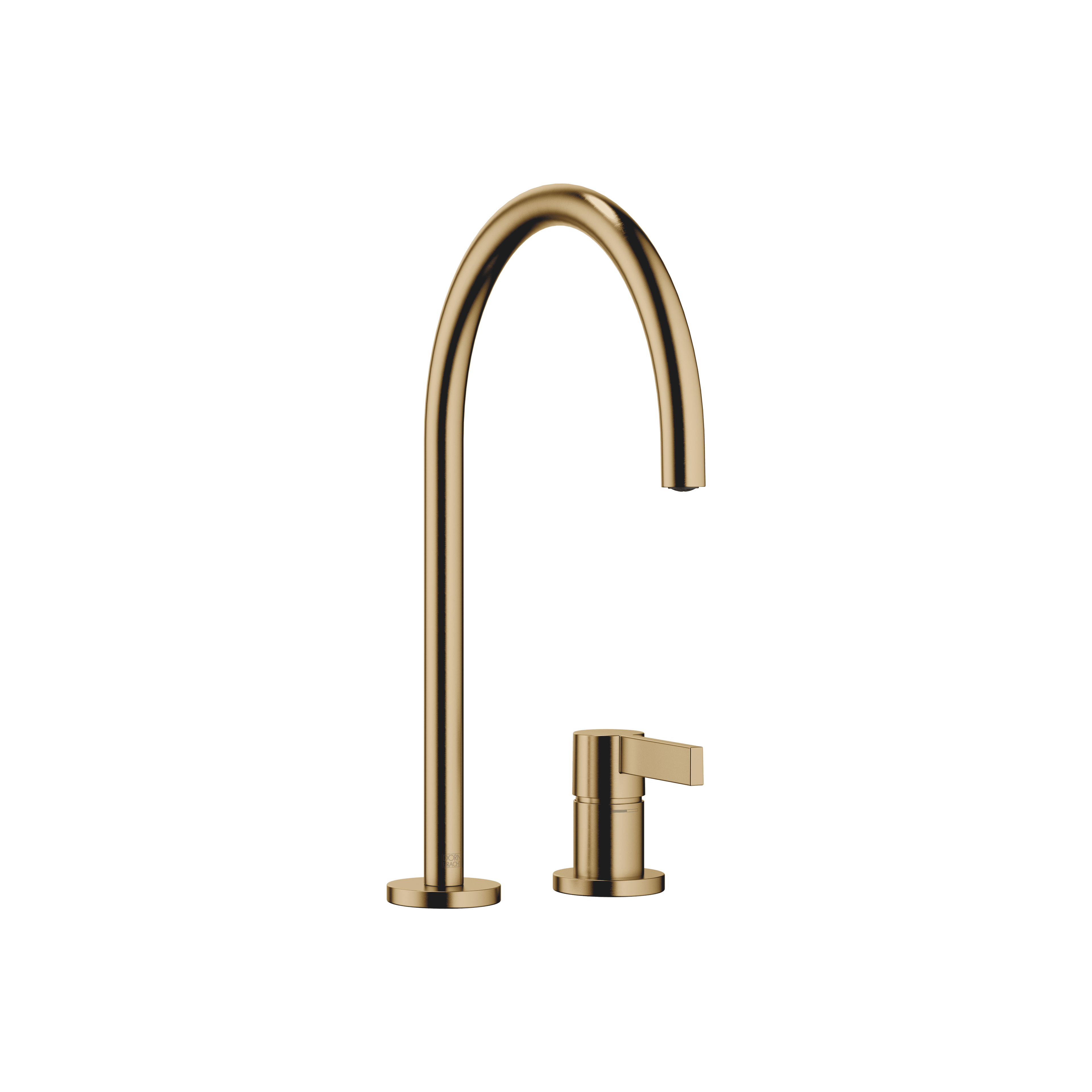 TARA ULTRA Two-hole mixer with individual rosettes in Brushed Dark Brass (PVD)