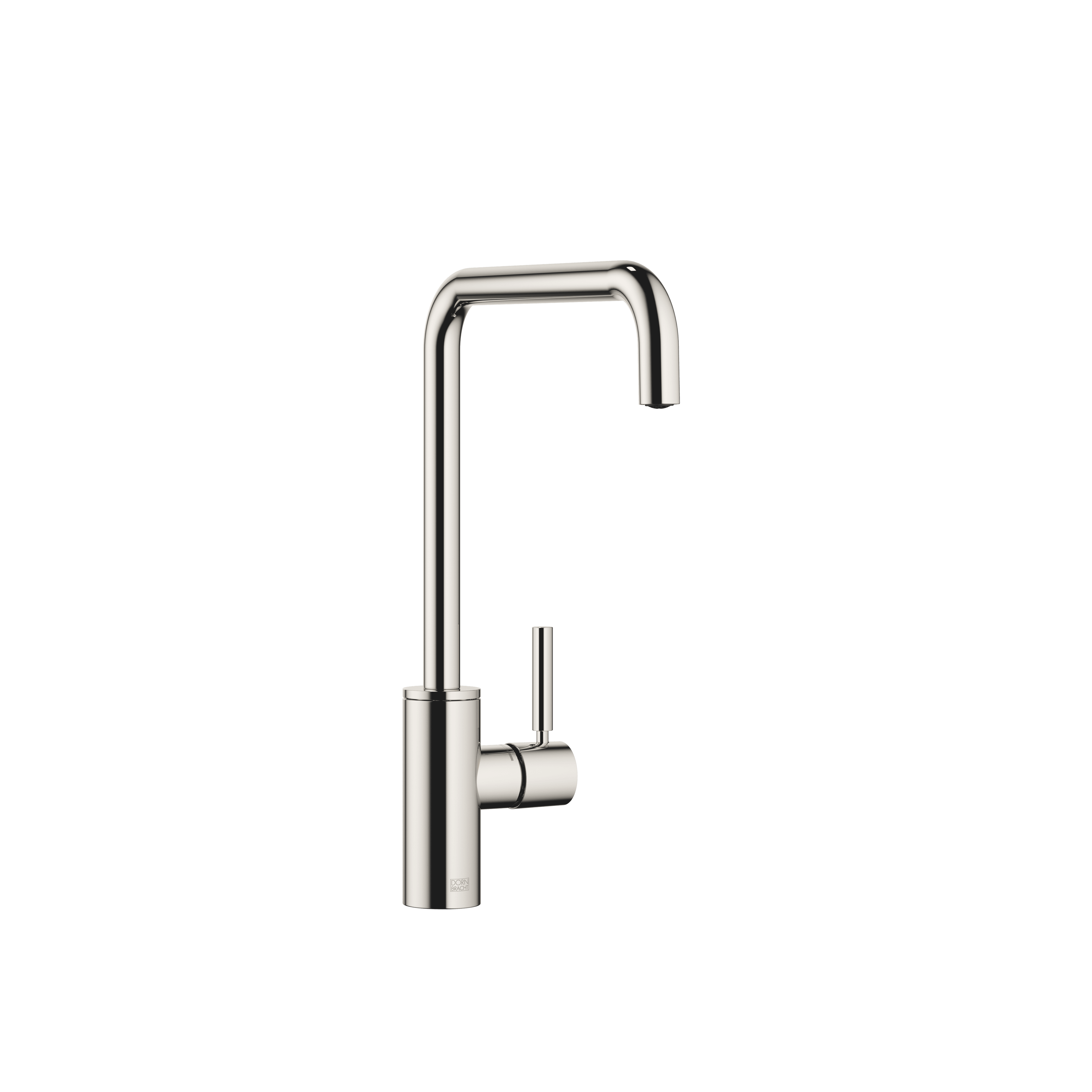 META SQUARE Single-lever mixer for rinsing/Profi spray in Platinum