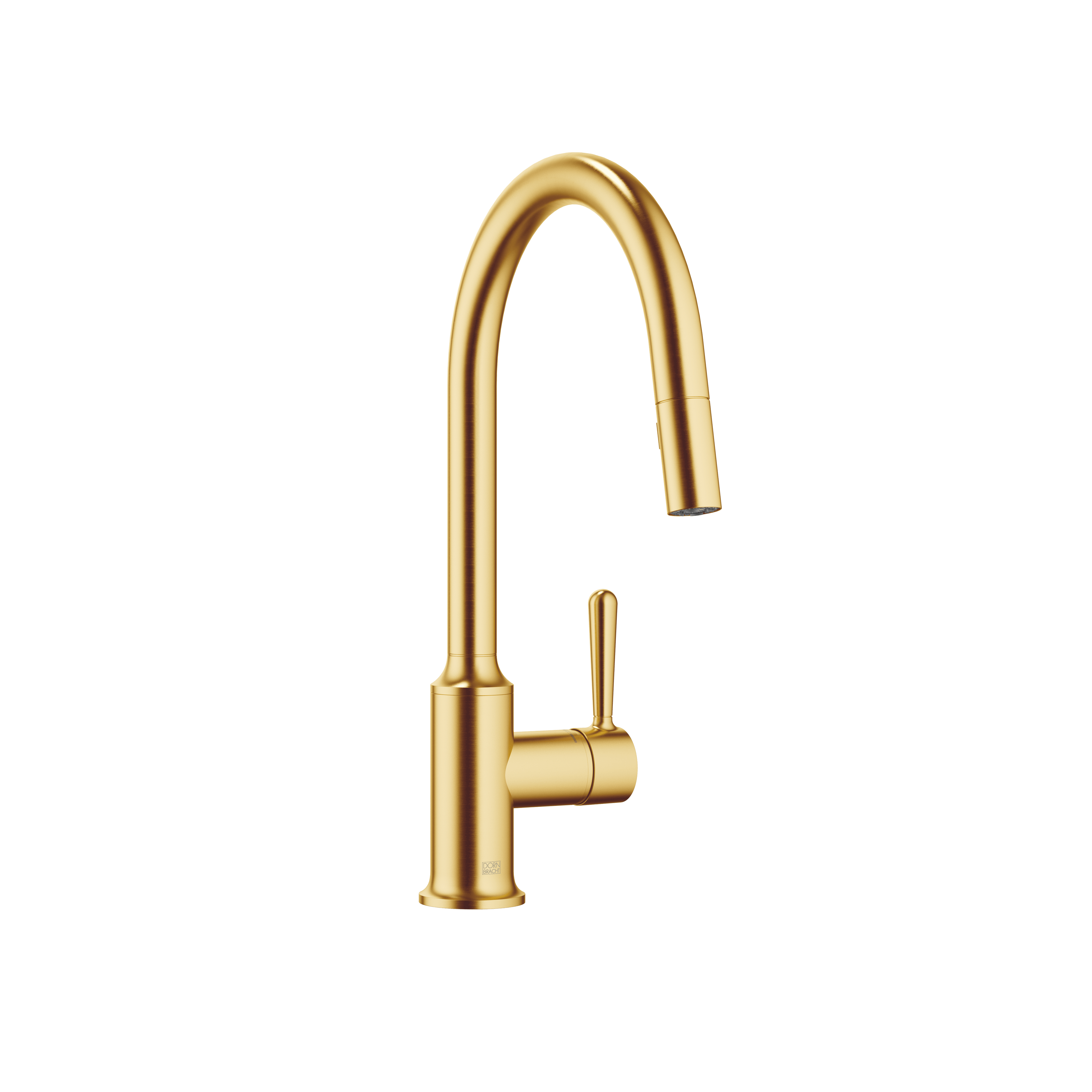 VAIA Single-lever mixer Pull-down with spray function in Brushed Durabrass (23kt Gold)