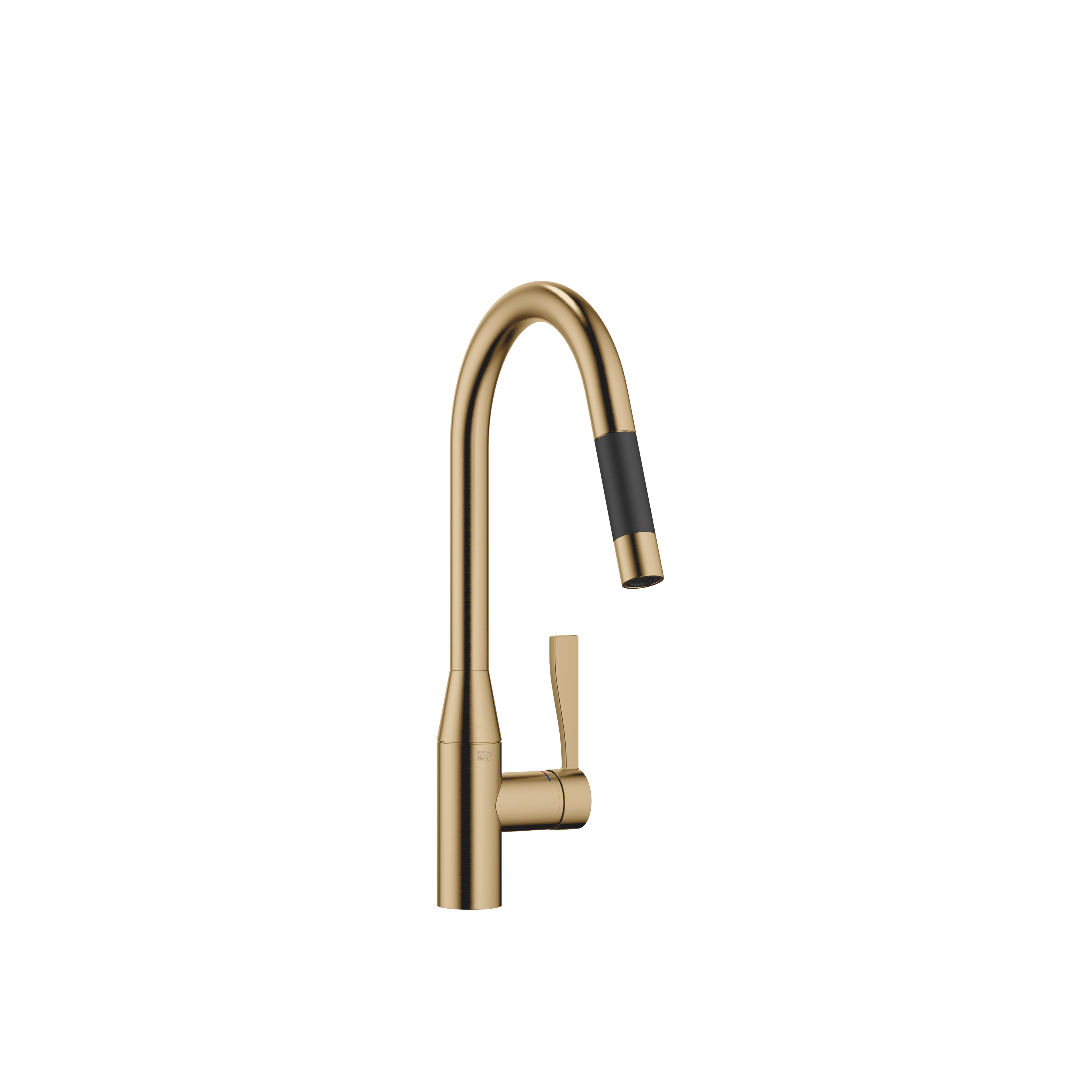SYNC Single-lever mixer Pull-down with spray function in Brushed Dark Brass (PVD)