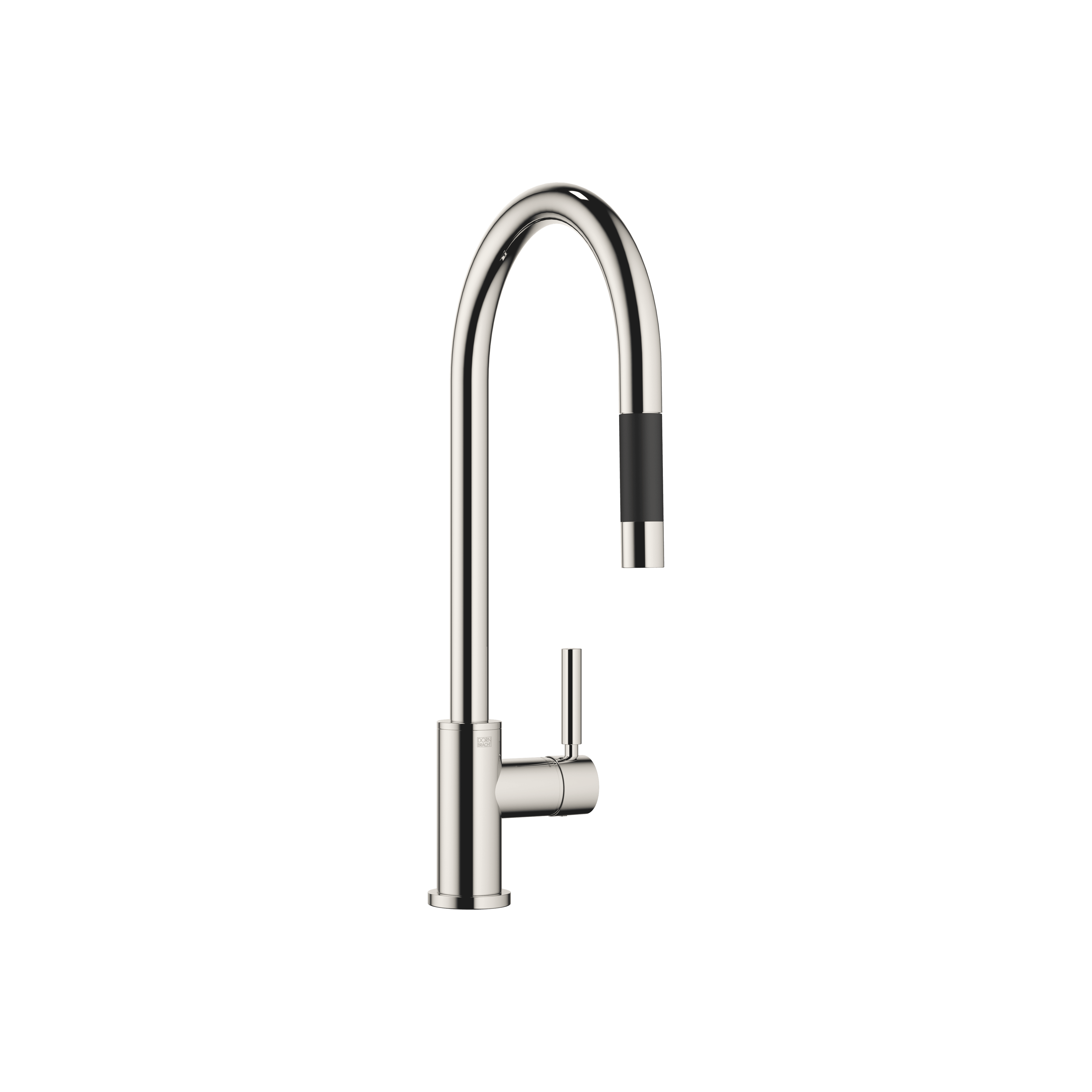 TARA Single-lever mixer Pull-down with spray function in Platinum