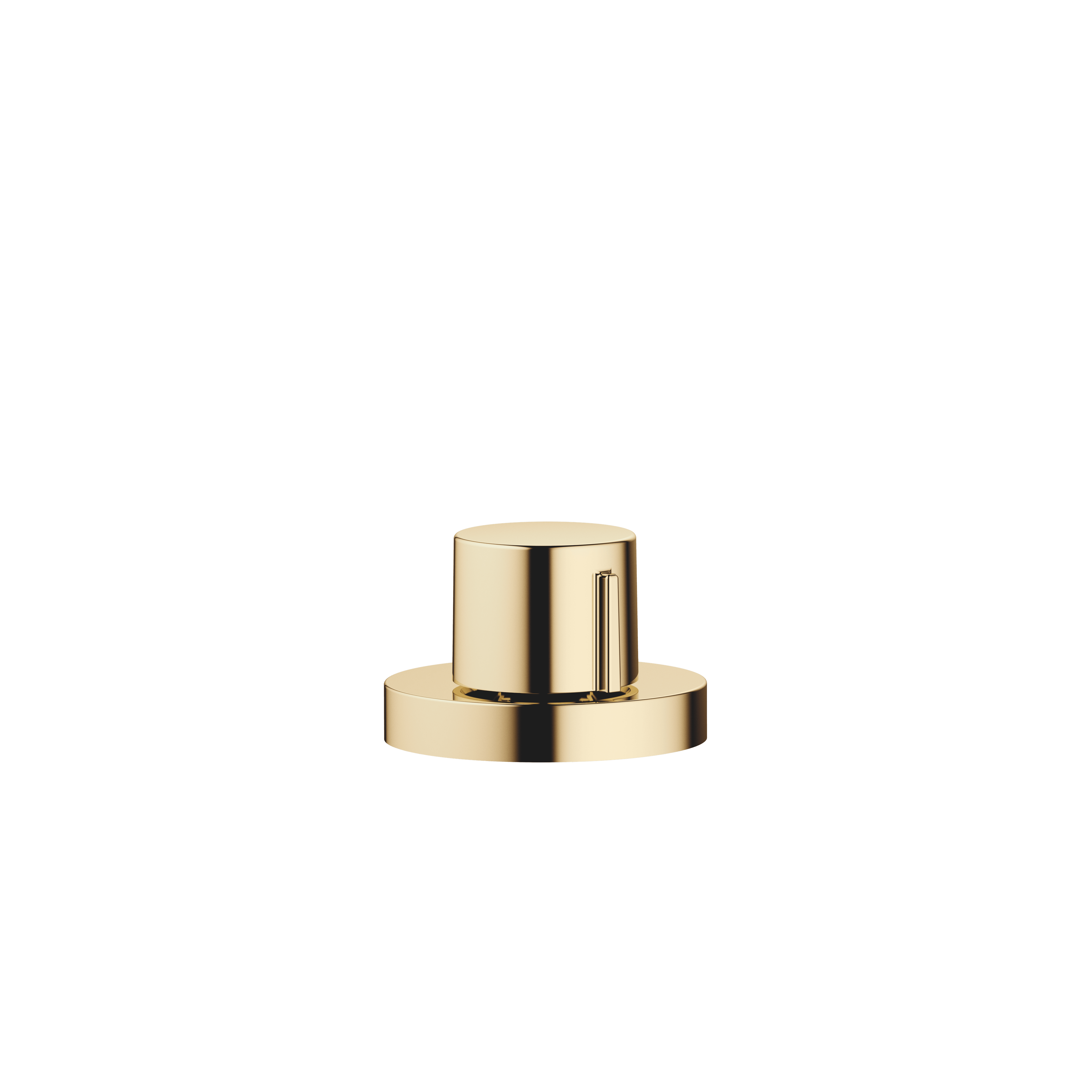 Strainer waste with control handle in Durabrass (23kt Gold)