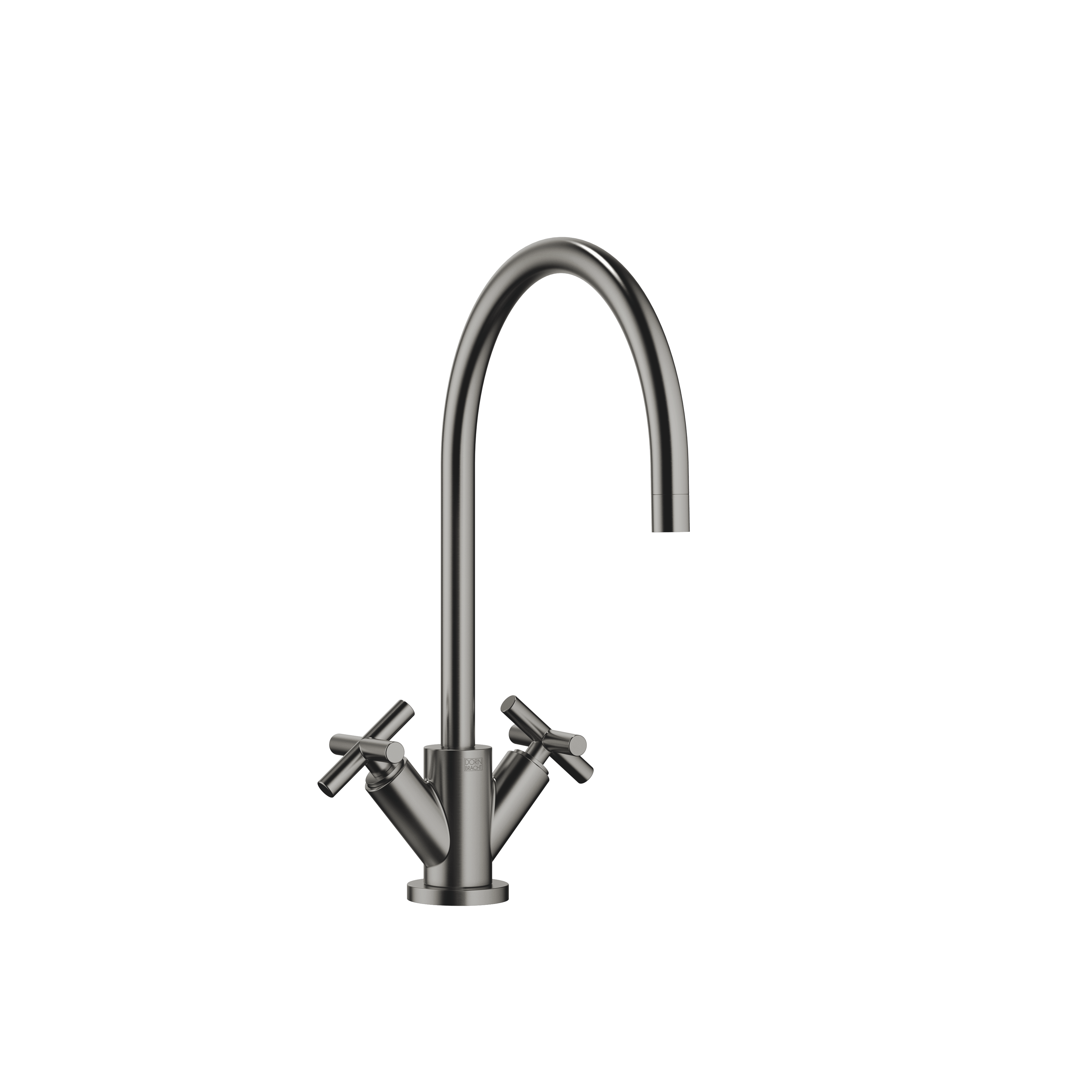 TARA Single-hole mixer in Brushed Dark Platinum