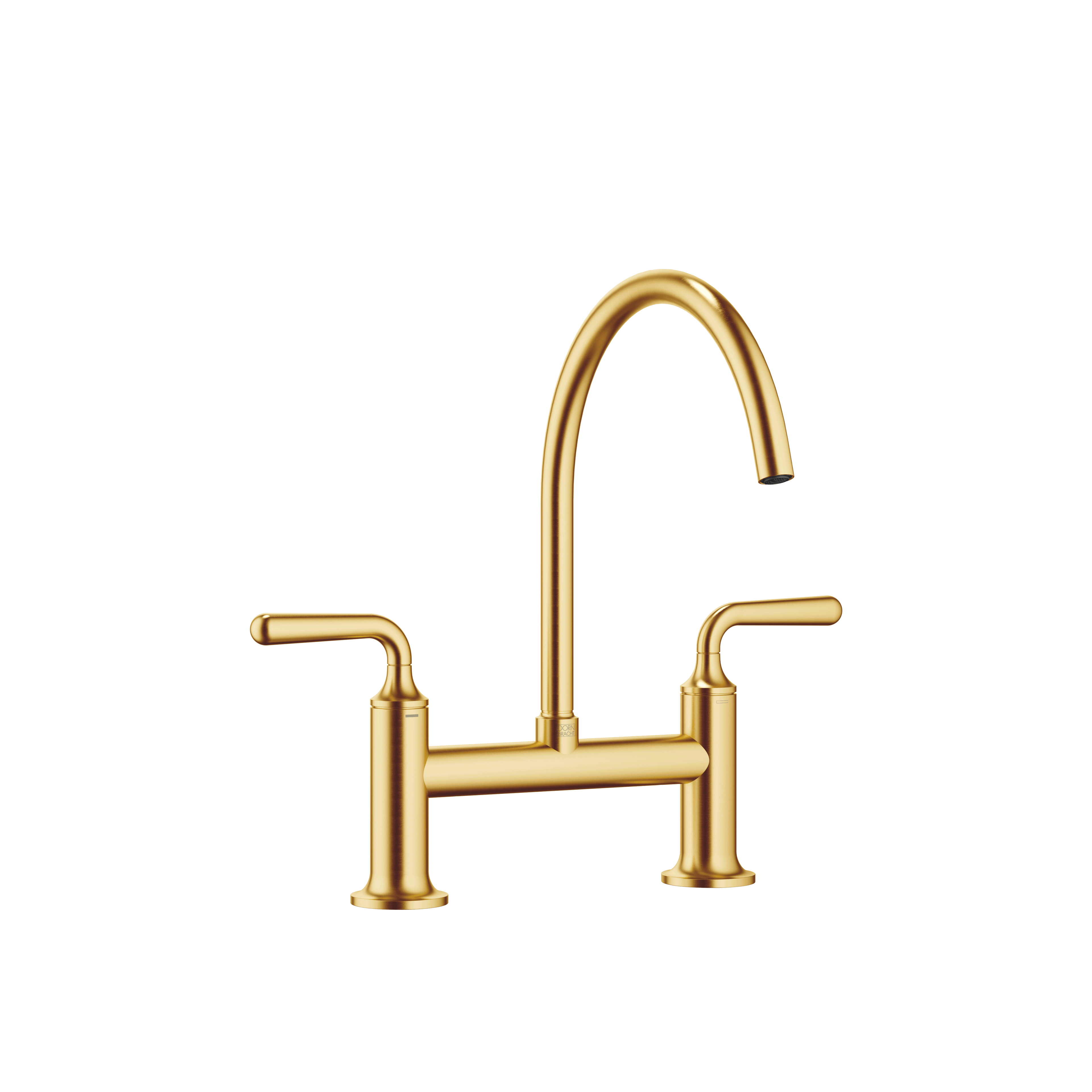 VAIA Two-hole bridge mixer for rinsing/Profi spray in Brushed Durabrass (23kt Gold)