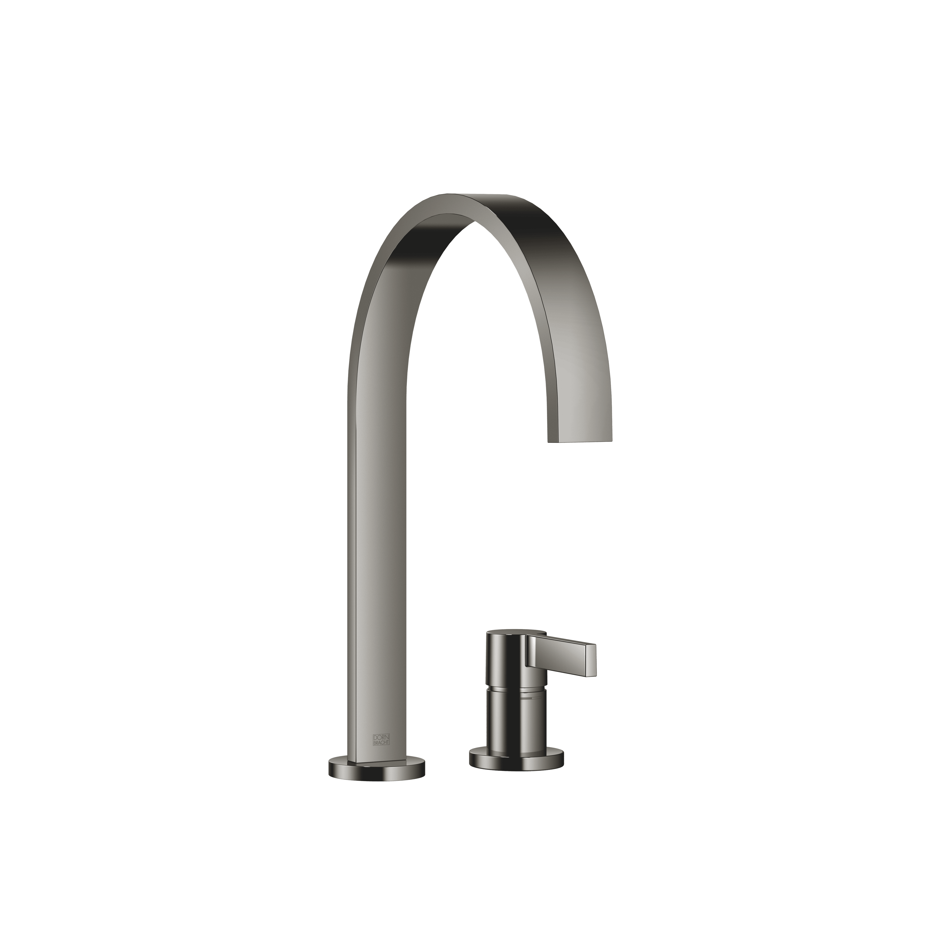 MEM Two-hole mixer with individual rosettes in Dark Chrome
