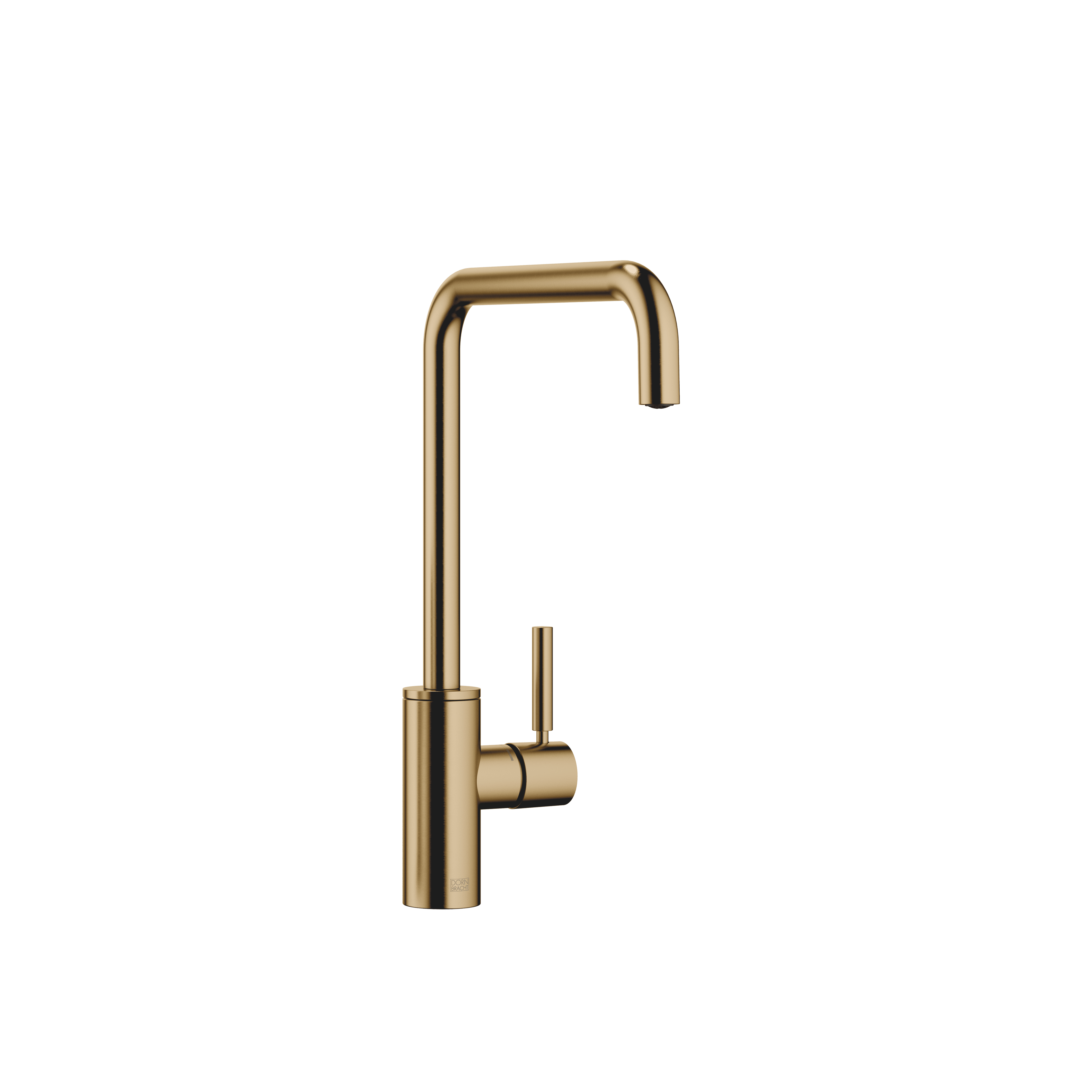 META SQUARE Single-lever mixer for rinsing/Profi spray in Brushed Dark Brass (PVD)