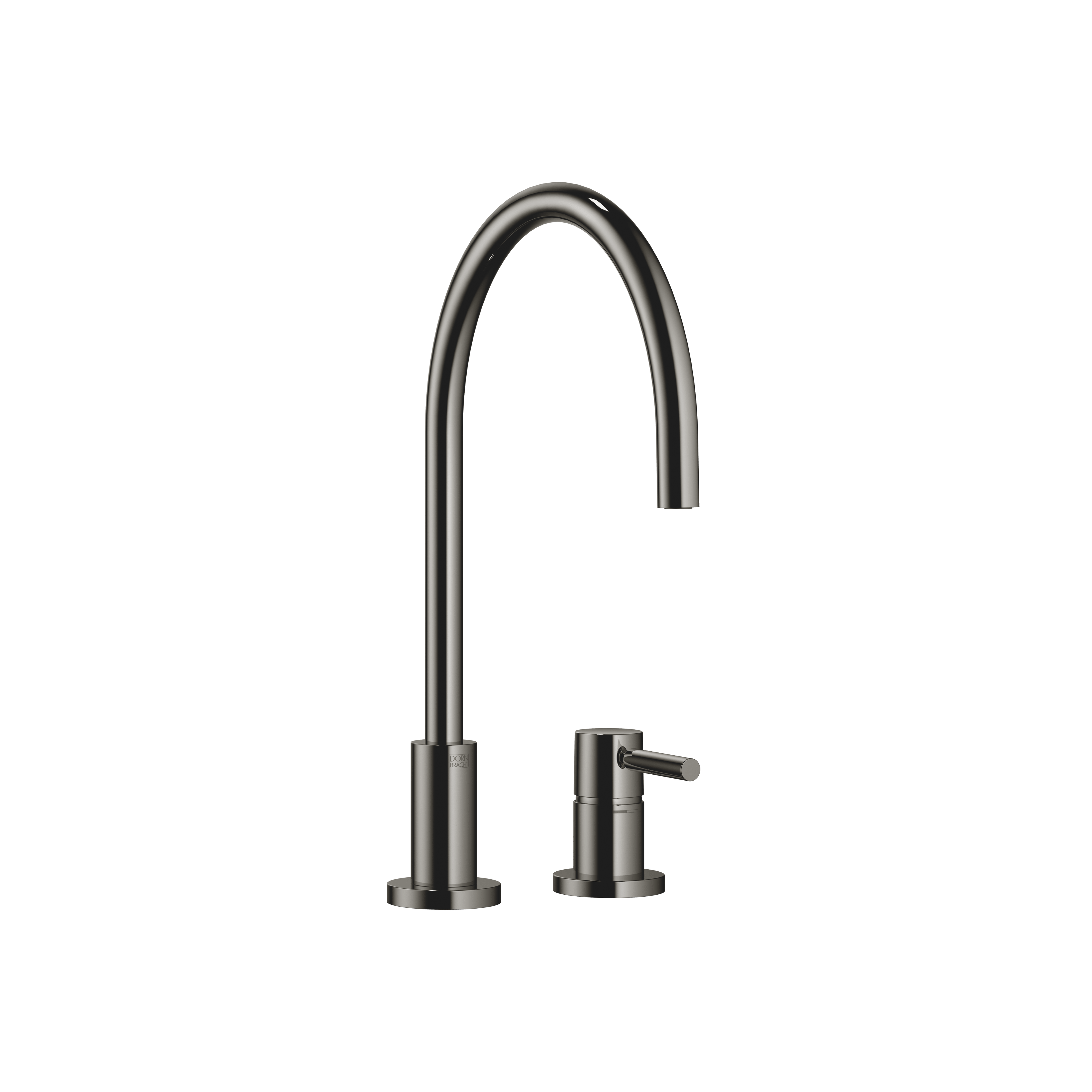 TARA Two-hole mixer with individual rosettes in Dark Chrome