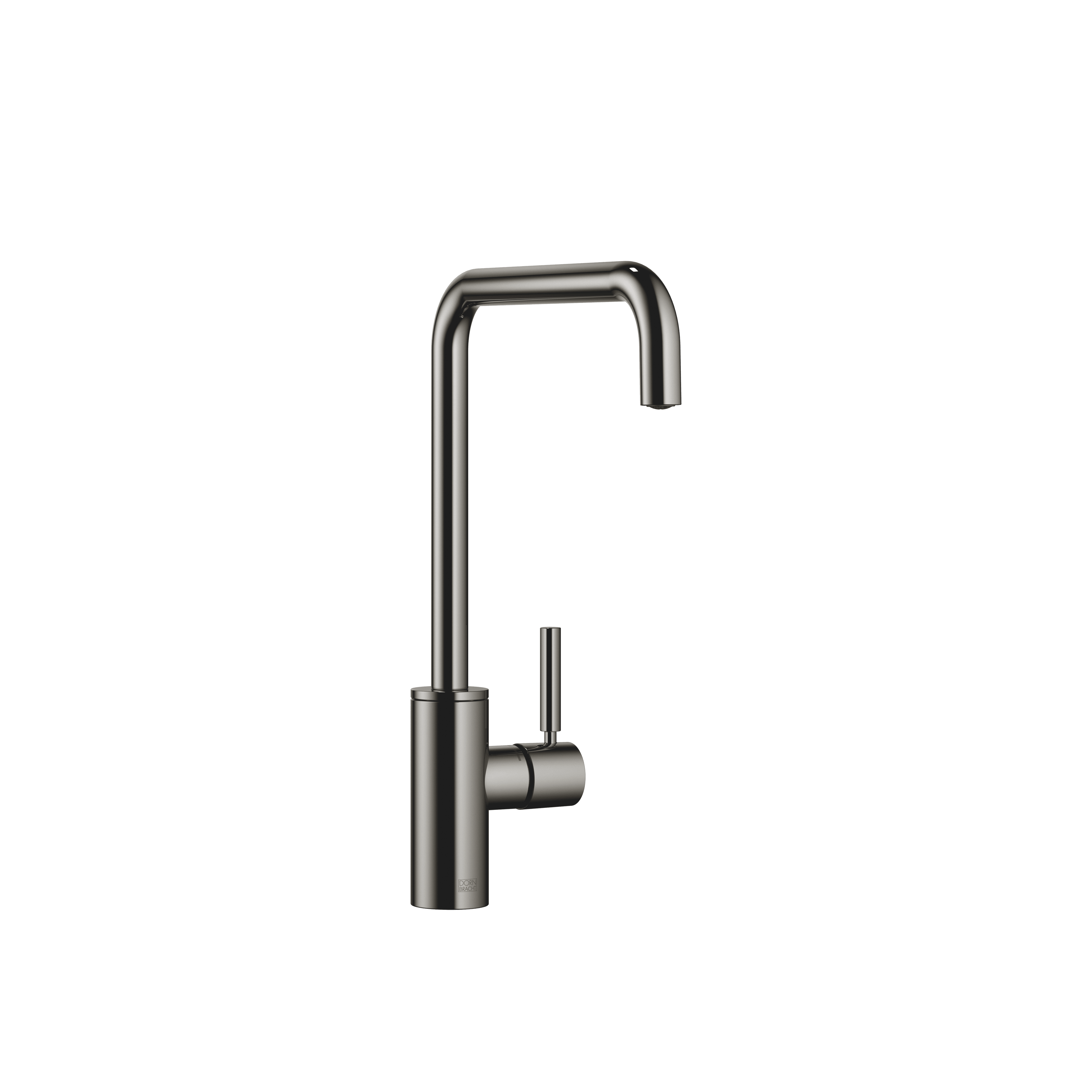 META SQUARE Single-lever mixer for rinsing/Profi spray in Dark Chrome