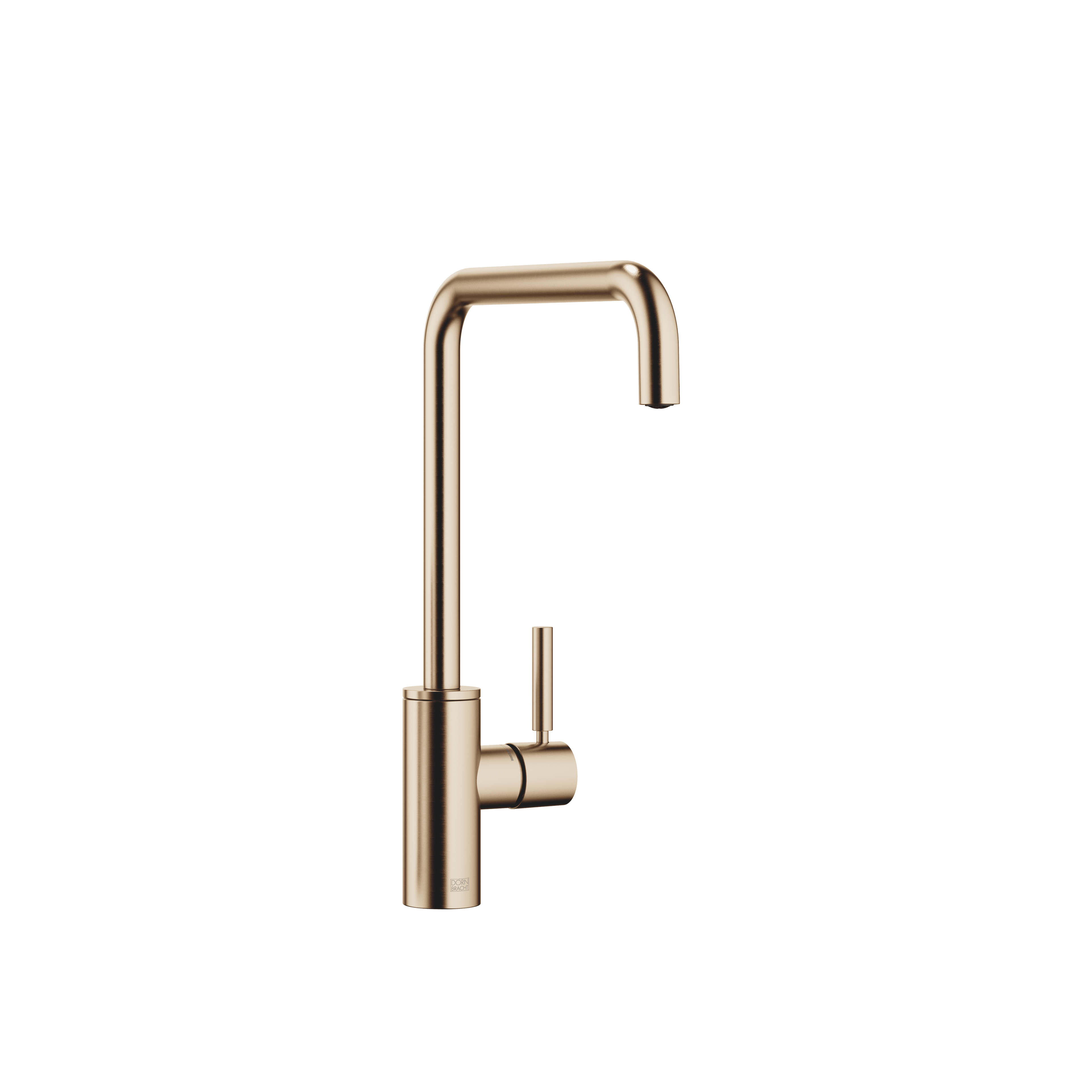 META SQUARE Single-lever mixer for rinsing/Profi spray in Brushed Champagne (22kt Gold)