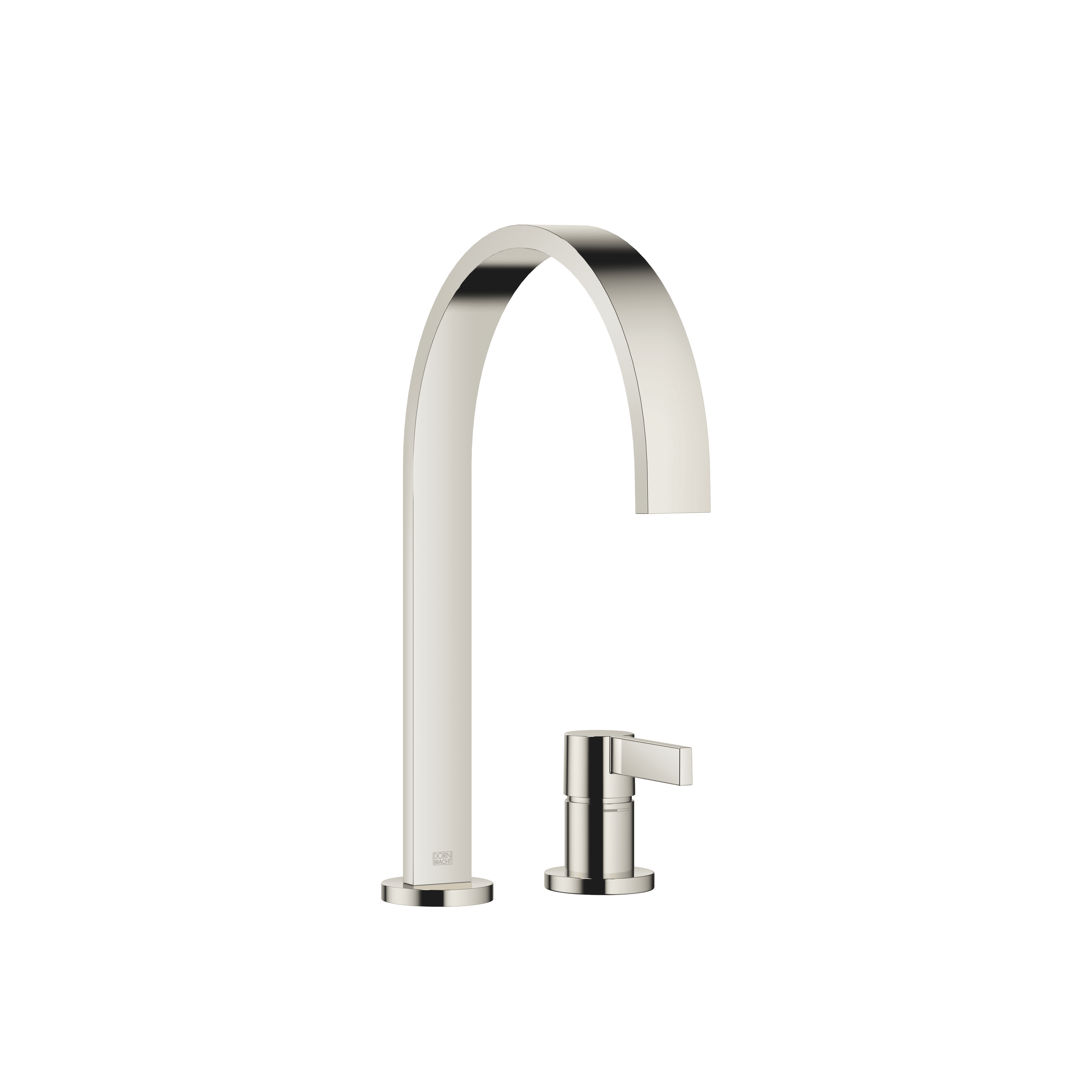 MEM Two-hole mixer with individual rosettes in Platinum
