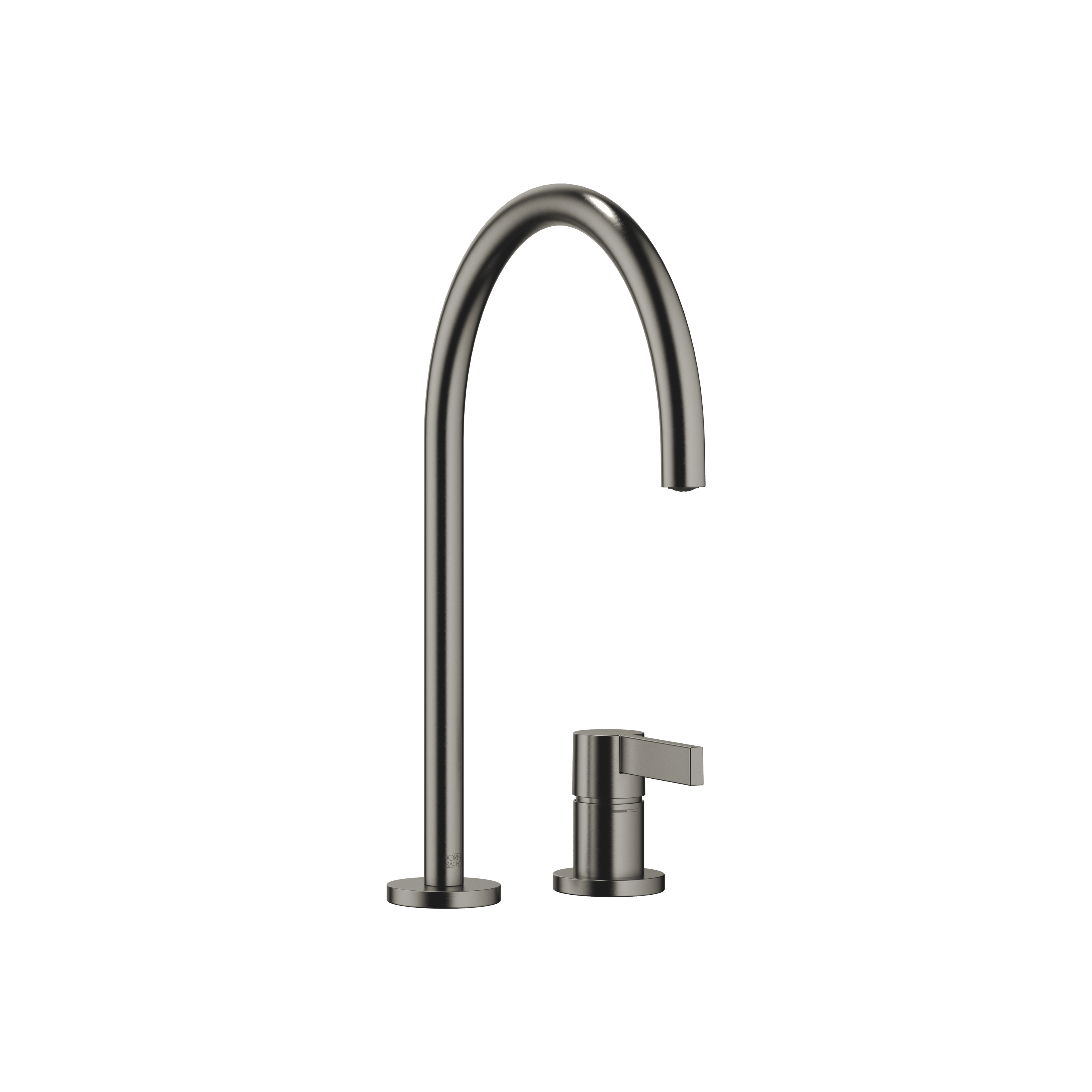 TARA ULTRA Two-hole mixer with individual rosettes in Brushed Dark Platinum