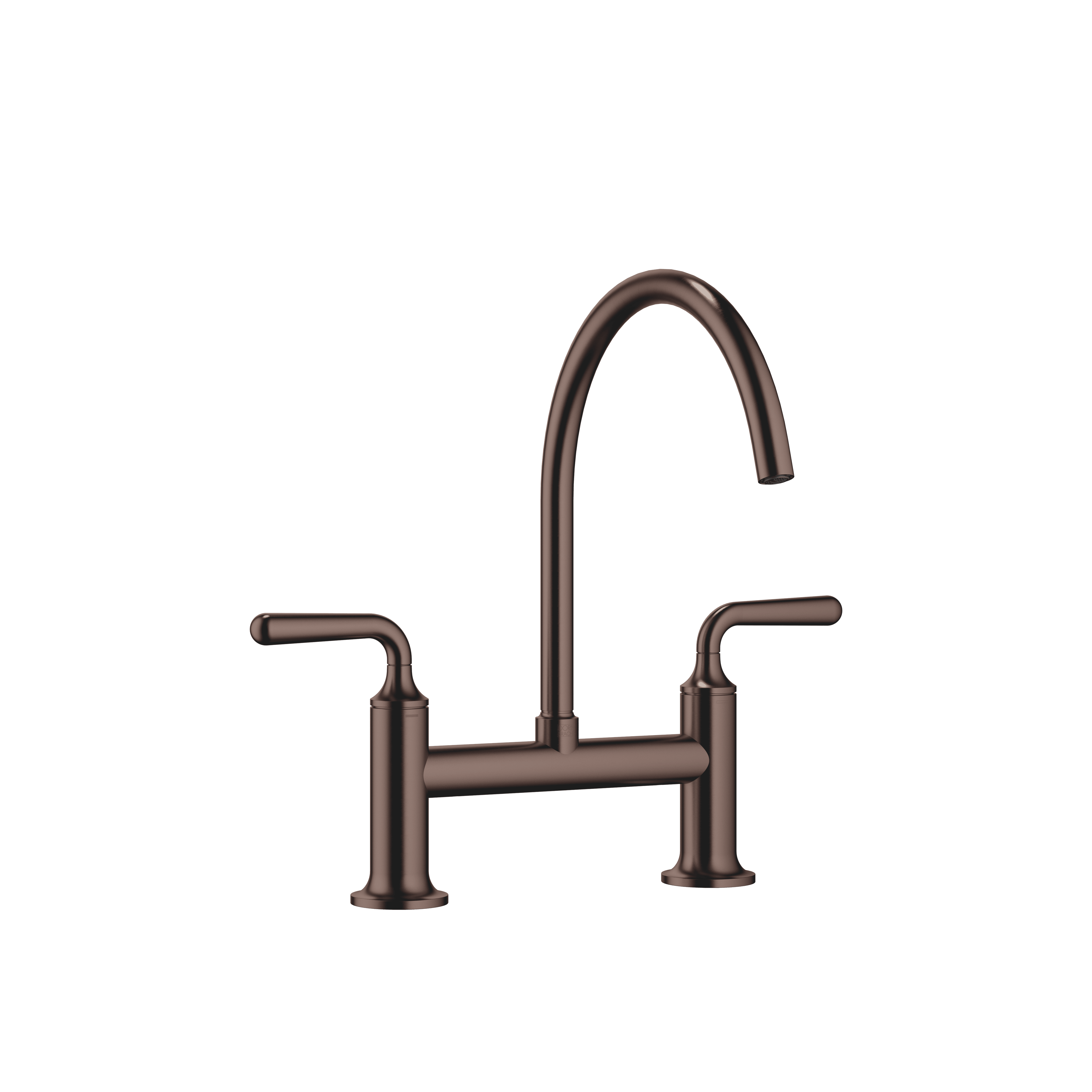 VAIA Two-hole bridge mixer for rinsing/Profi spray in Brushed Dark Bronze (PVD)