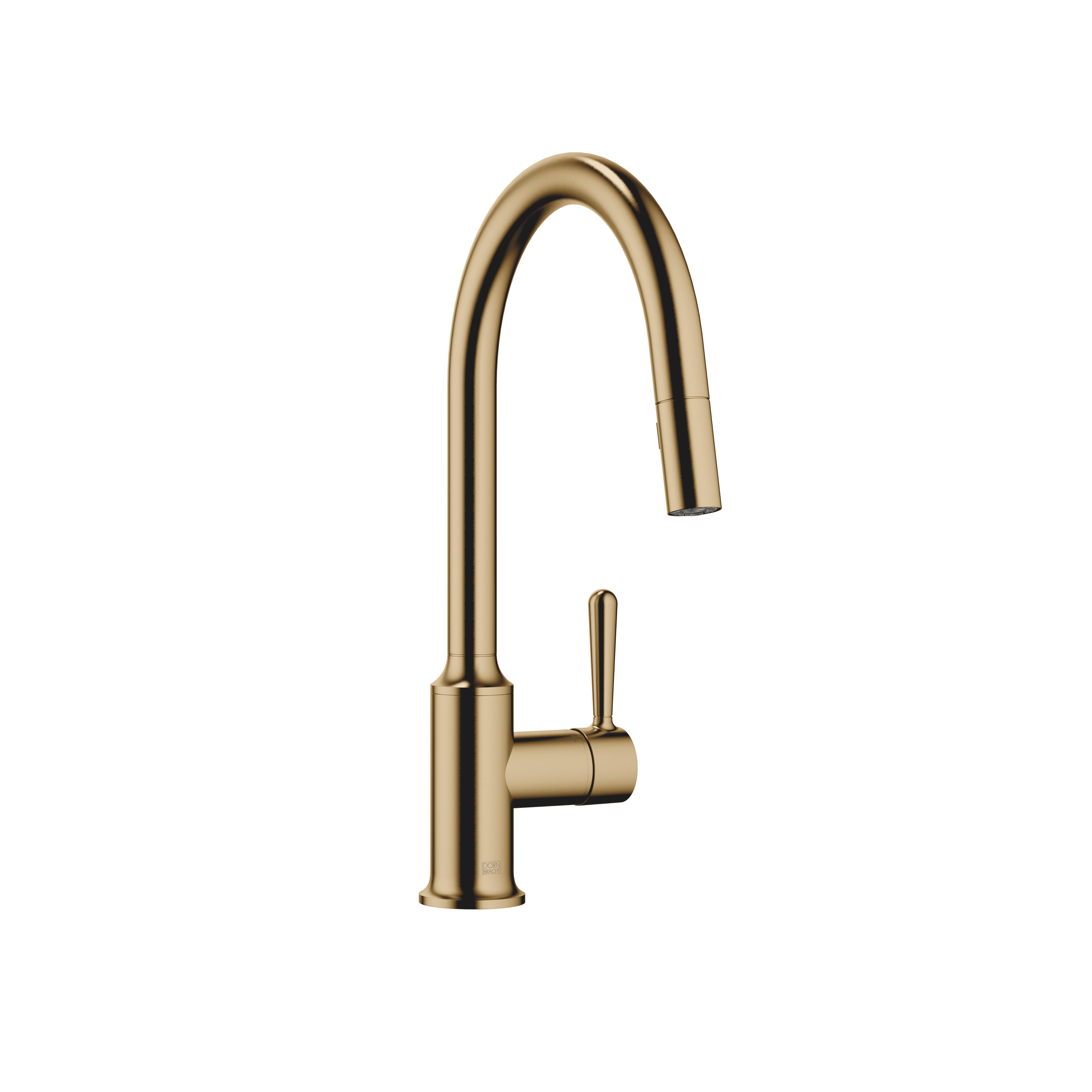 VAIA Single-lever mixer Pull-down with spray function in Brushed Dark Brass (PVD)