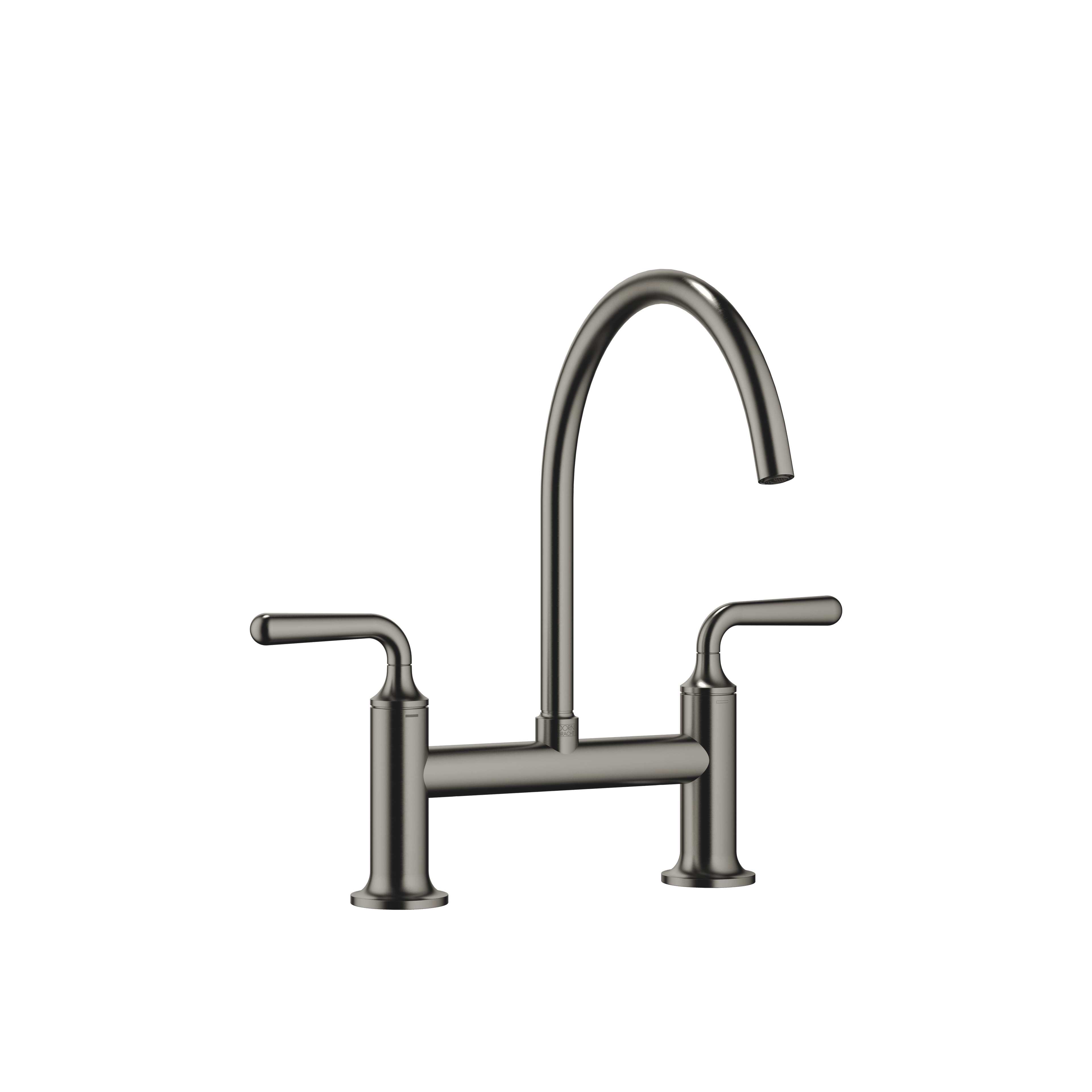 VAIA Two-hole bridge mixer for rinsing/Profi spray in Brushed Dark Platinum