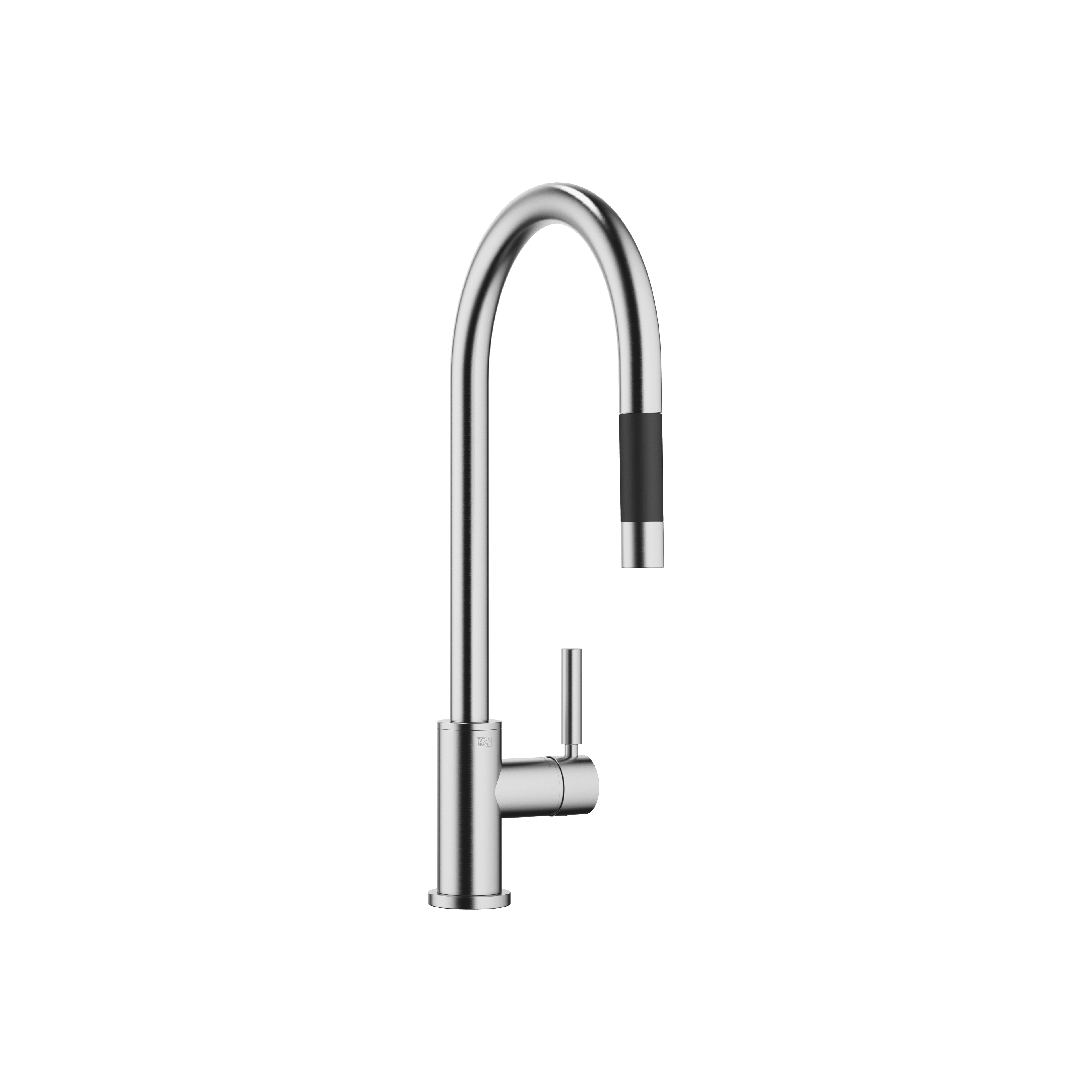 TARA Single-lever mixer Pull-down with spray function in Brushed Chrome