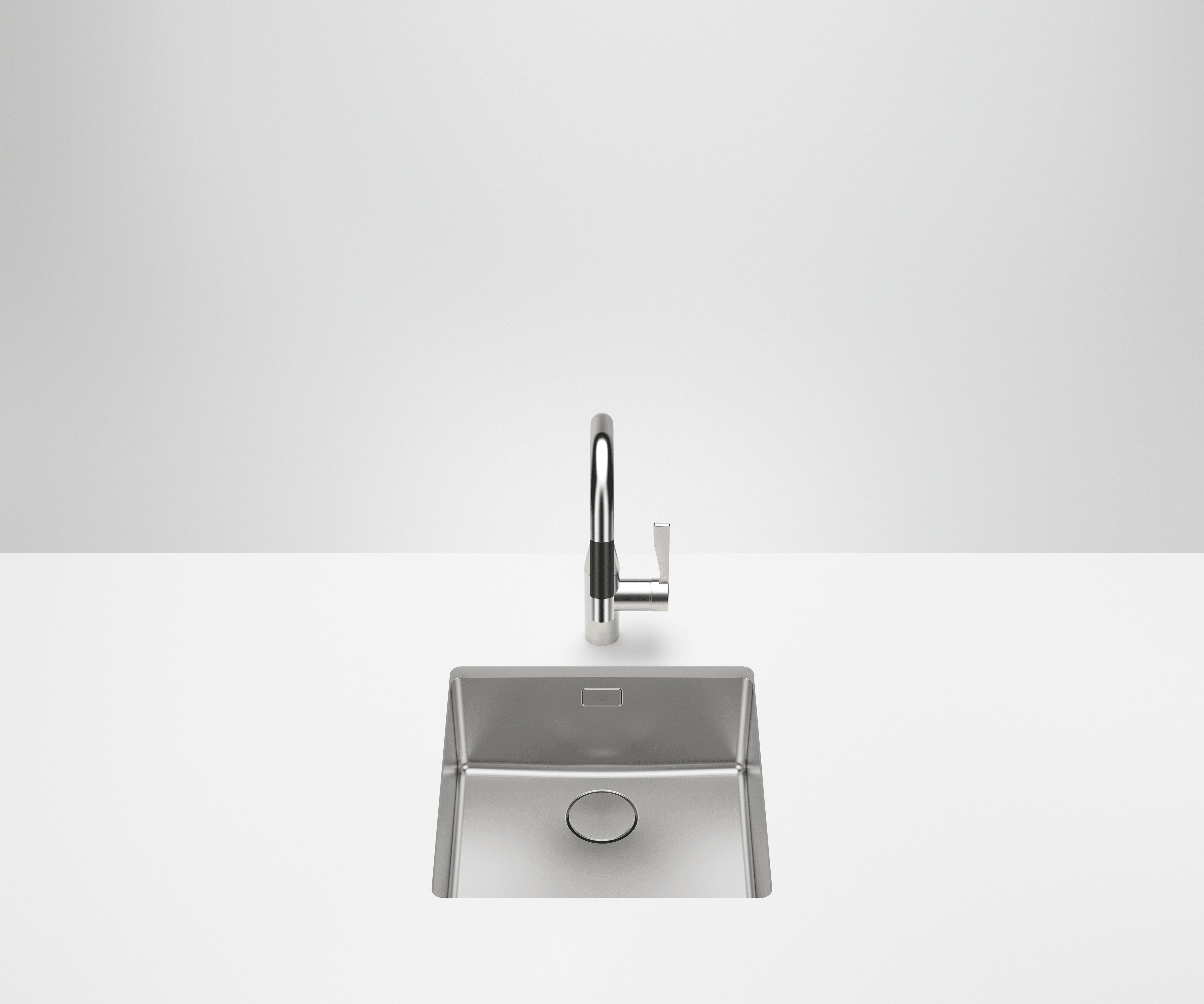 Single sink in Brushed Stainless Steel