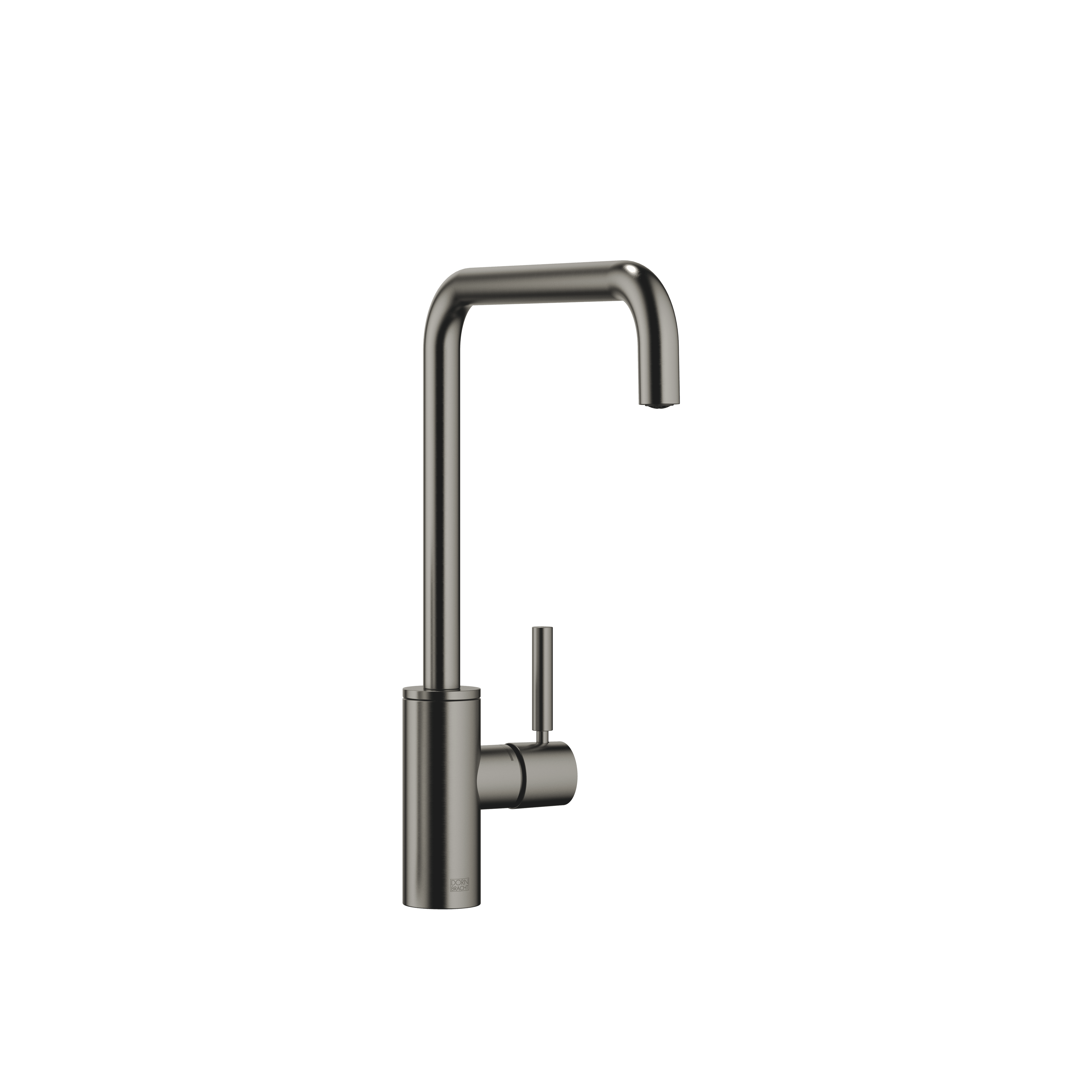 META SQUARE Single-lever mixer for rinsing/Profi spray in Brushed Dark Platinum