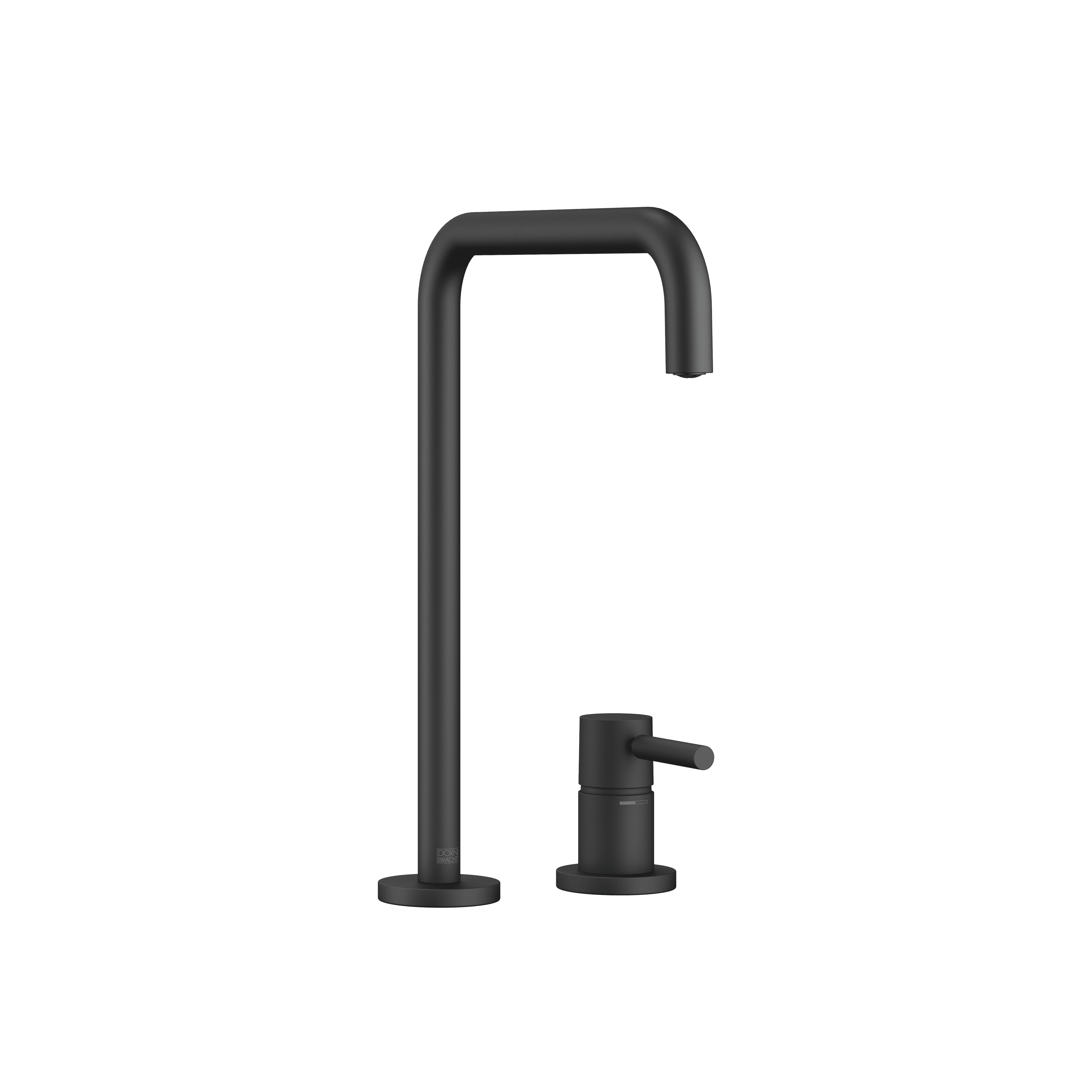 META SQUARE Two-hole mixer with individual rosettes in Matte Black