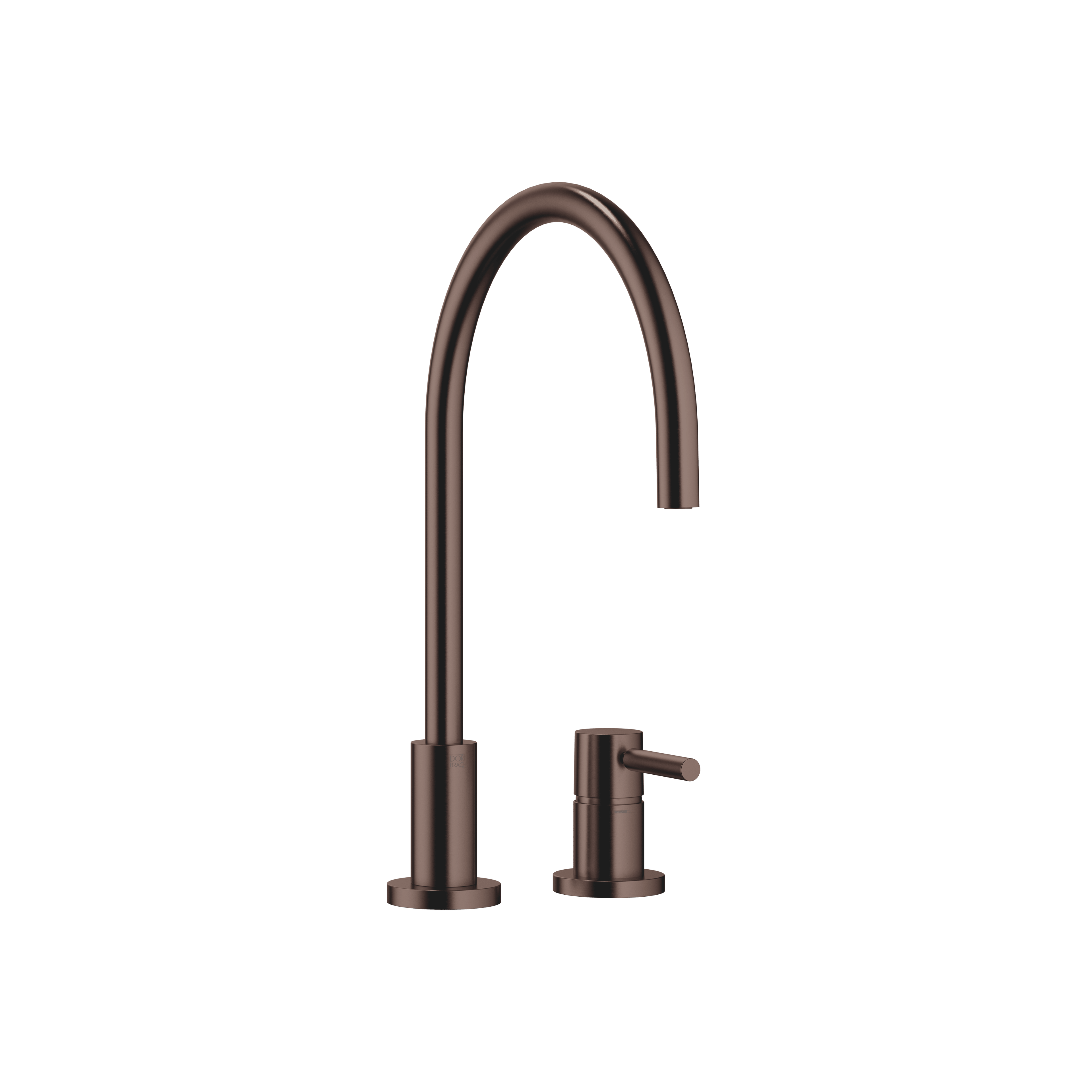 TARA Two-hole mixer with individual rosettes in Brushed Dark Bronze (PVD)