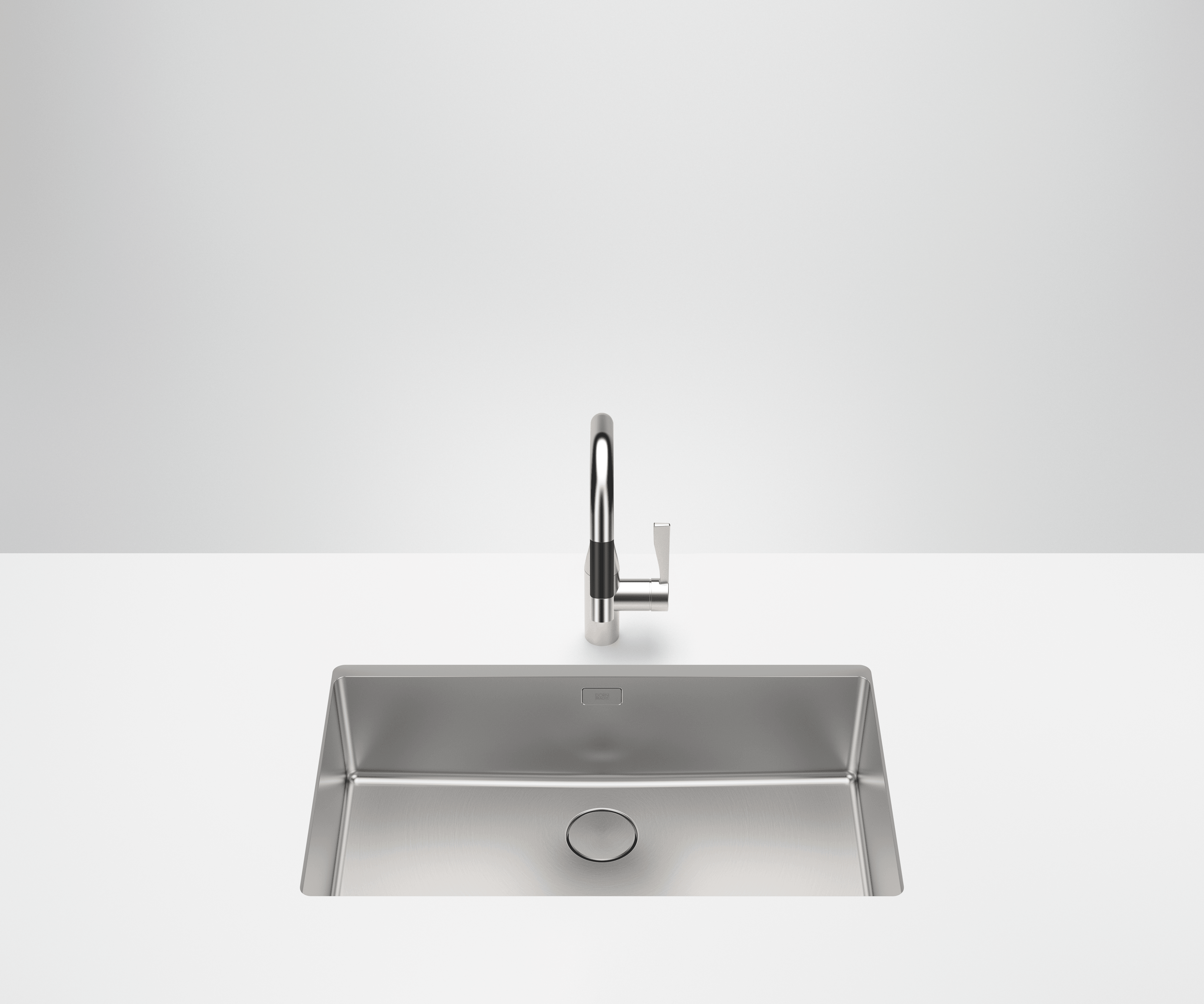 Single sink in Brushed Stainless Steel