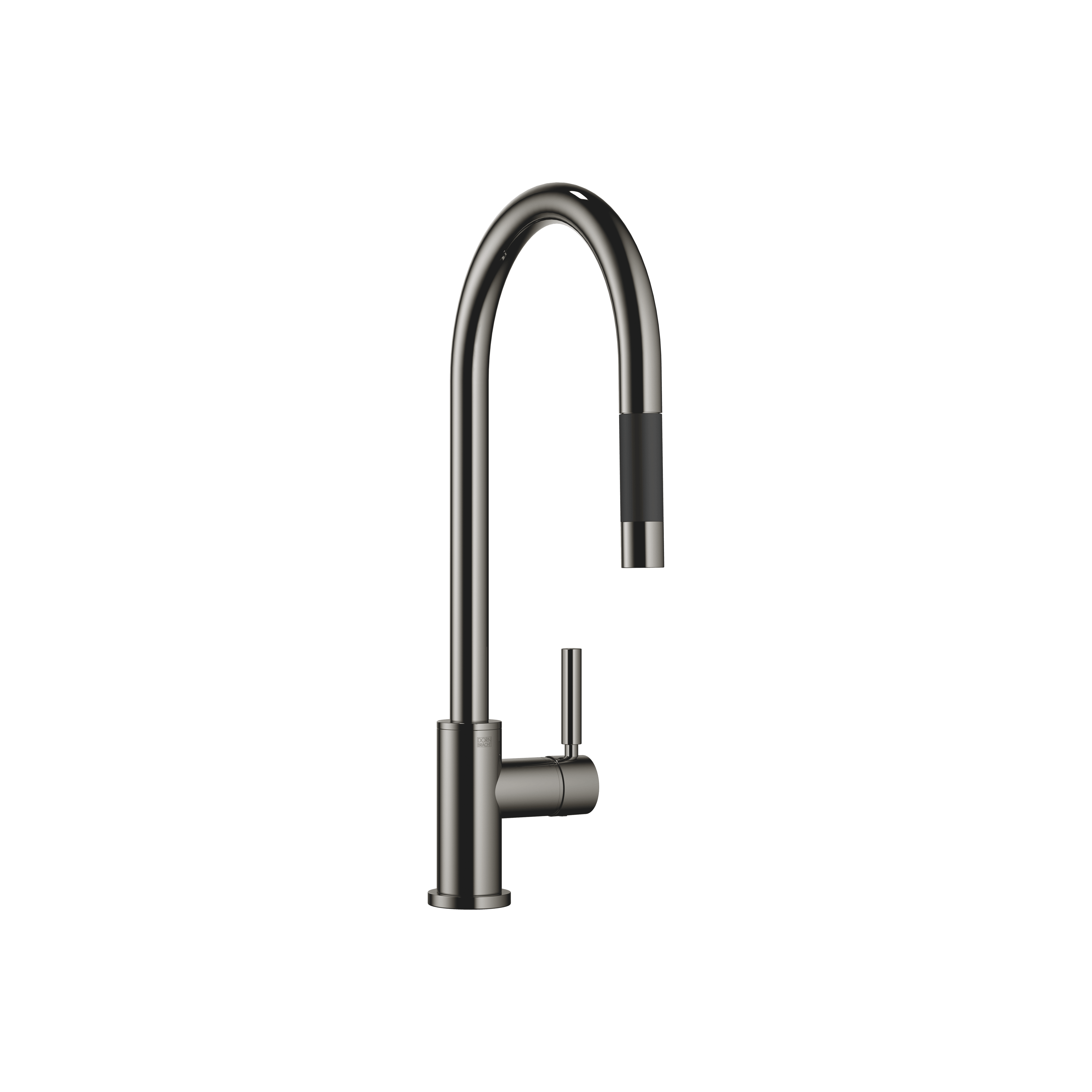 TARA Single-lever mixer Pull-down with spray function in Dark Chrome