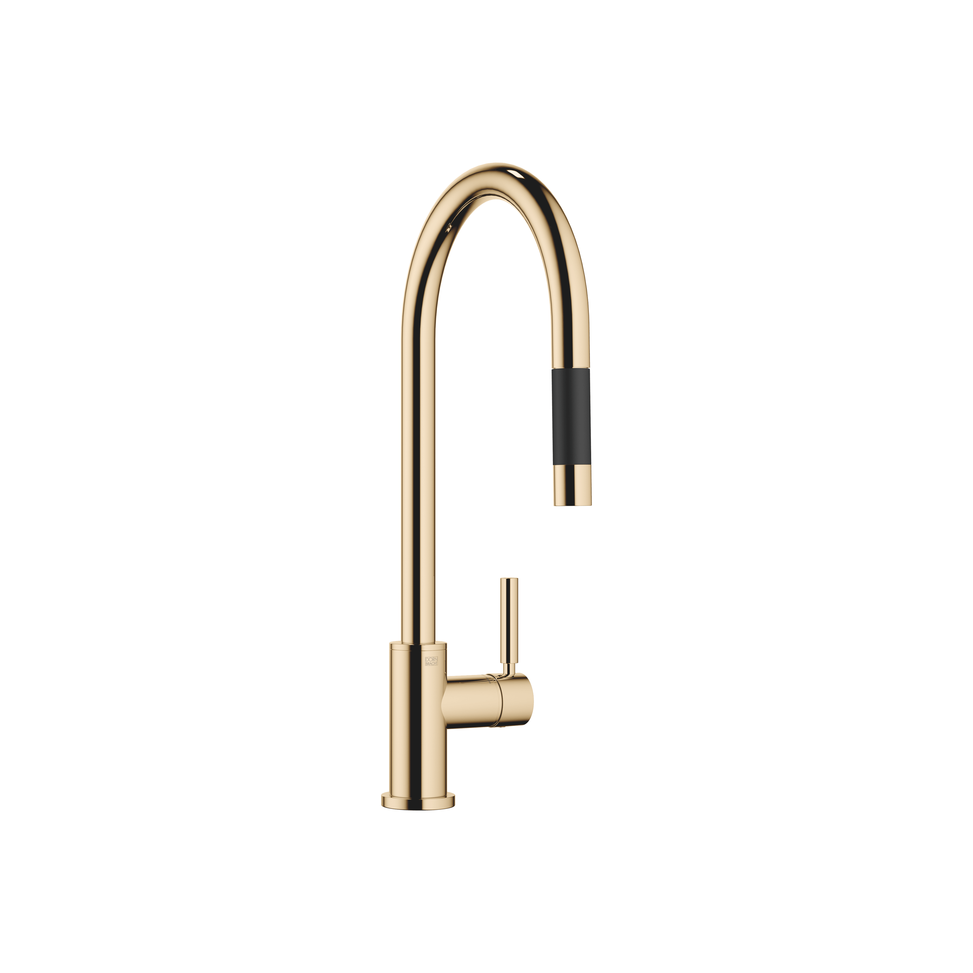 TARA Single-lever mixer Pull-down with spray function in Durabrass (23kt Gold)