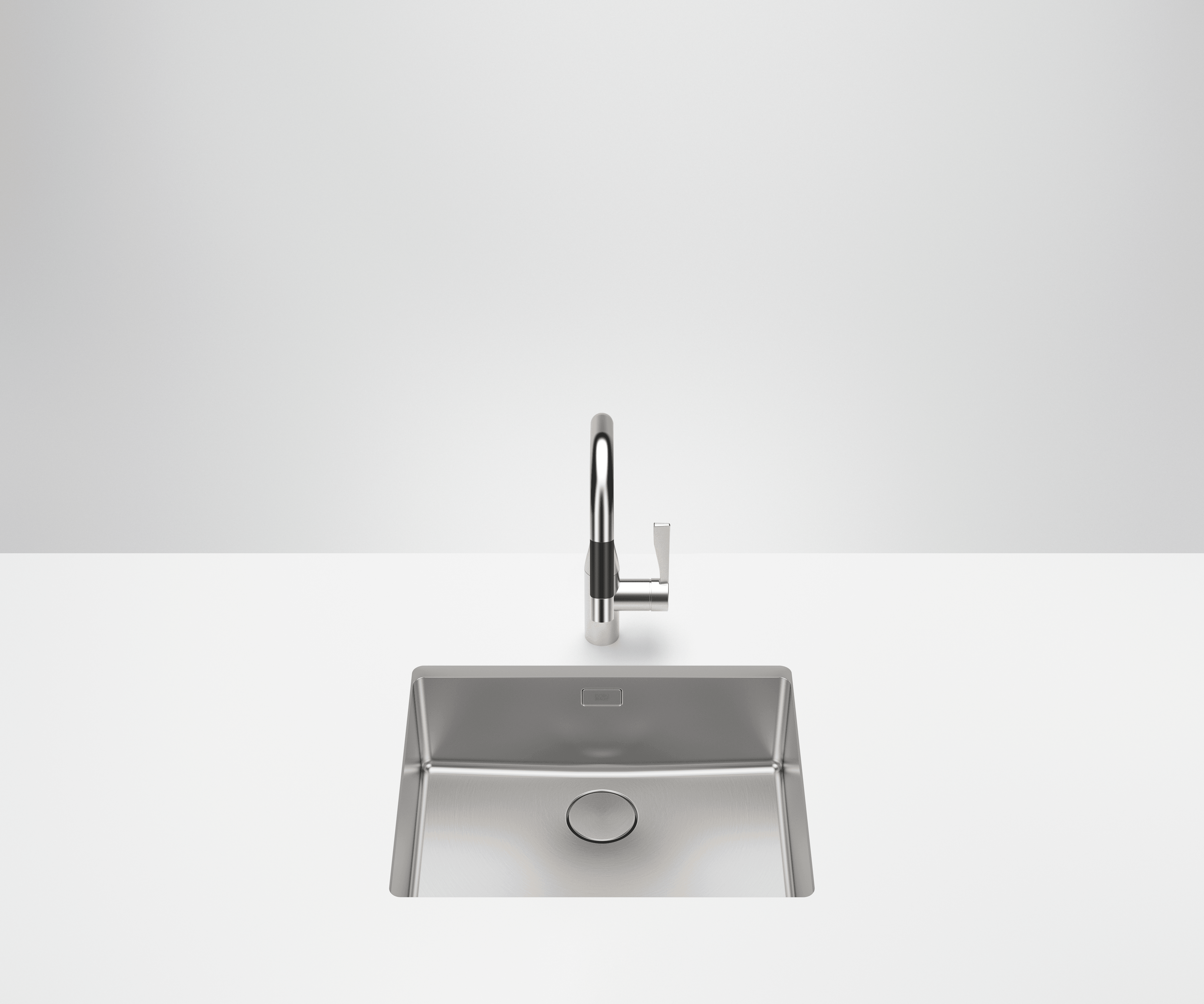 Single sink in Brushed Stainless Steel