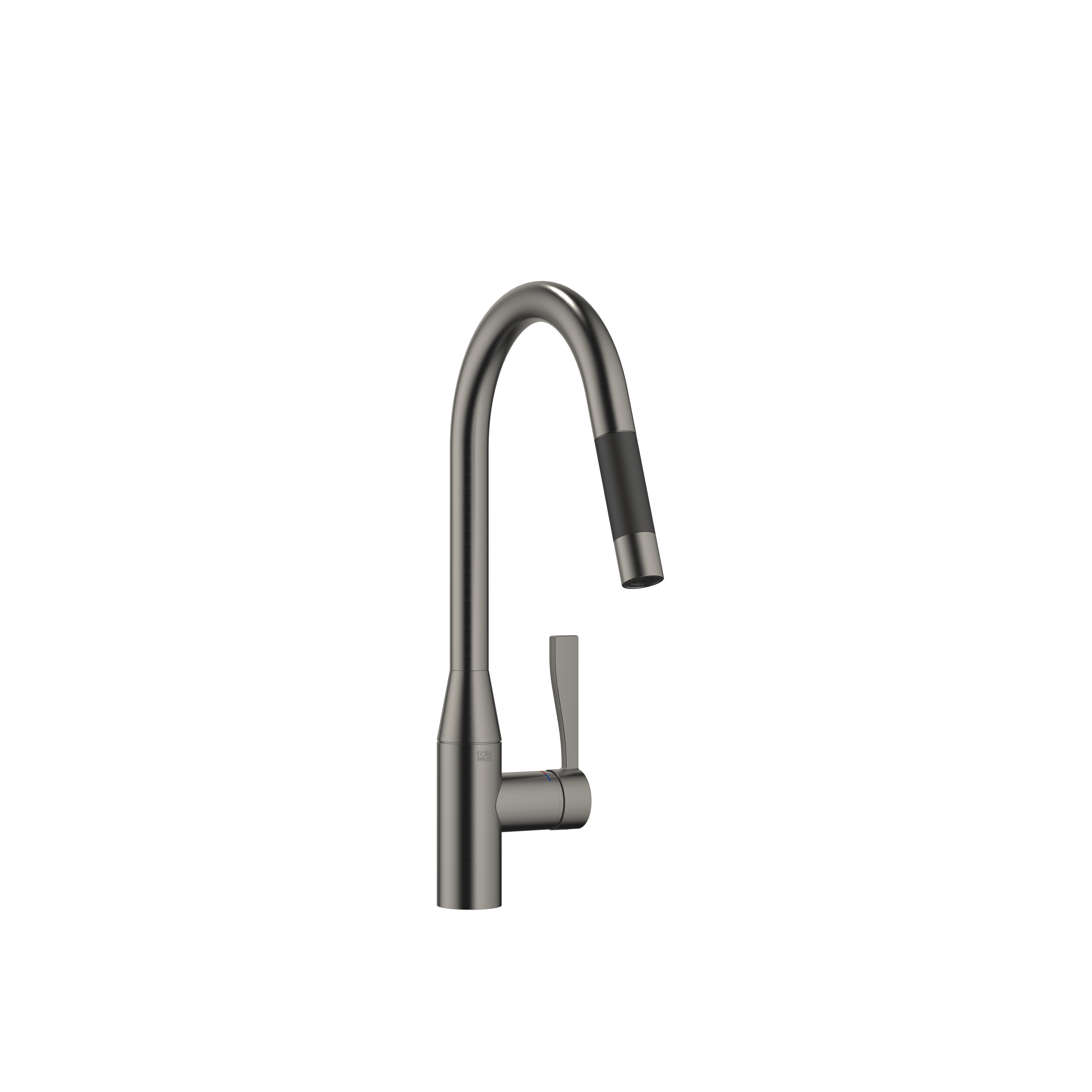 SYNC Single-lever mixer Pull-down with spray function in Brushed Dark Platinum