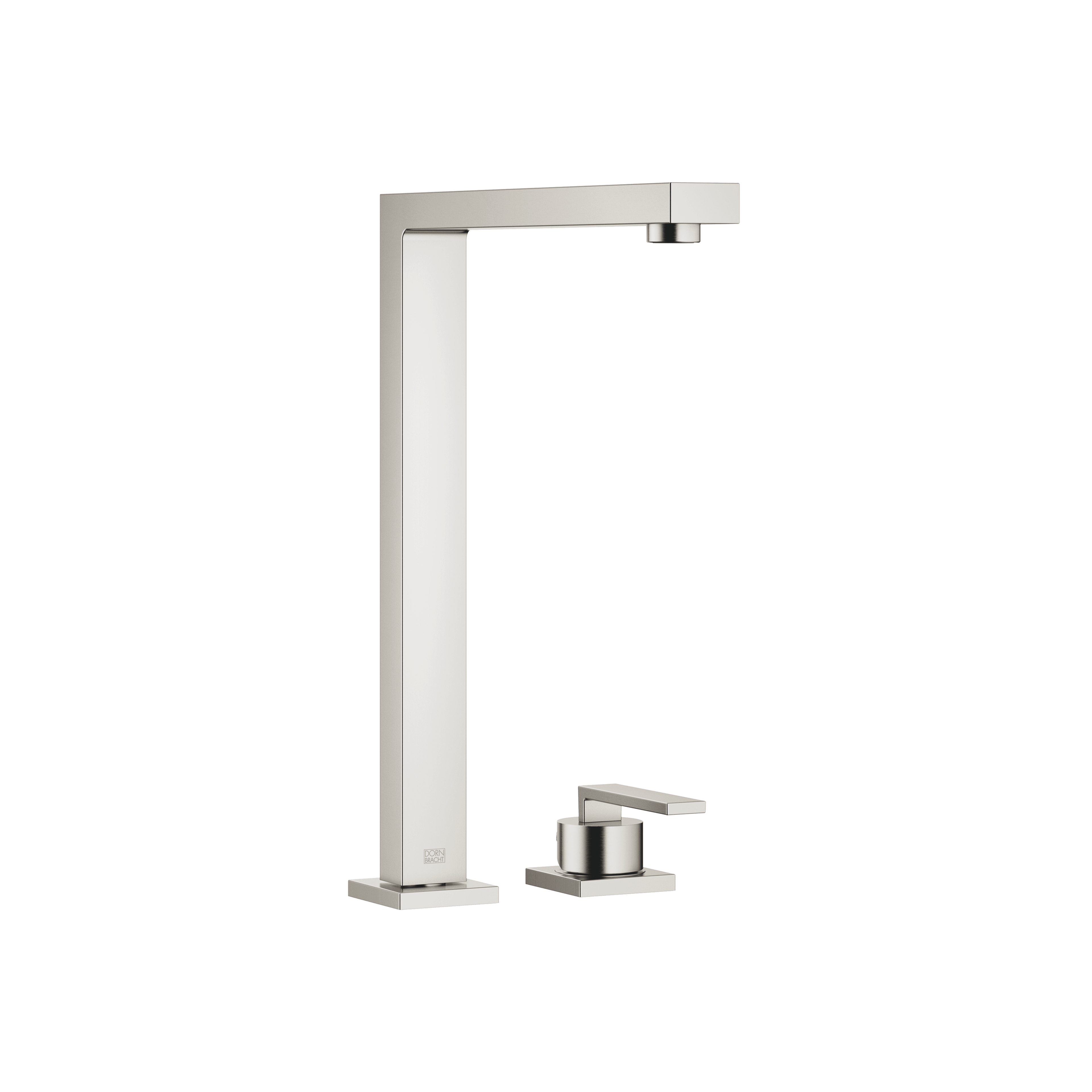 LOT Two-hole mixer with individual rosettes in Brushed Platinum