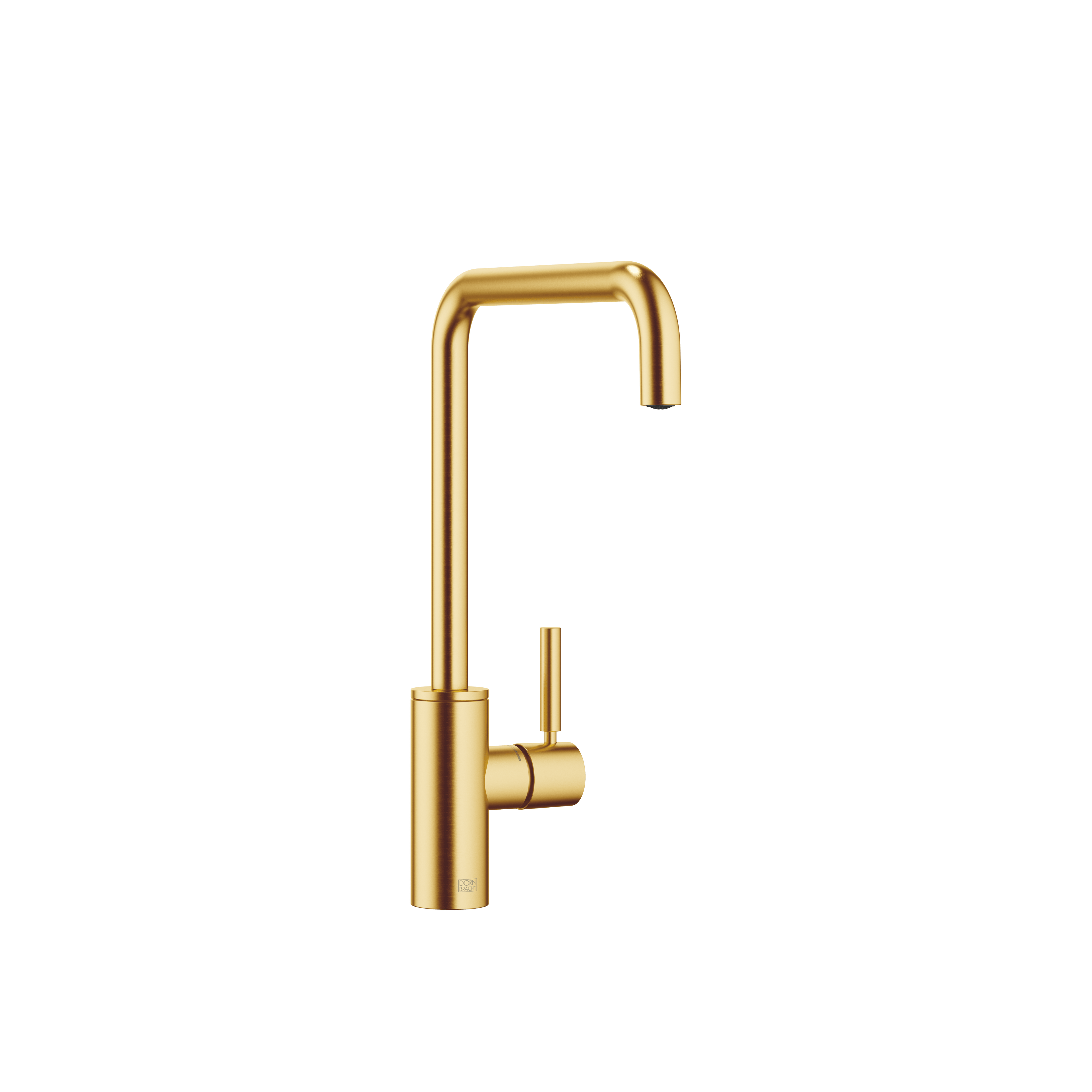 META SQUARE Single-lever mixer in Brushed Durabrass (23kt Gold)