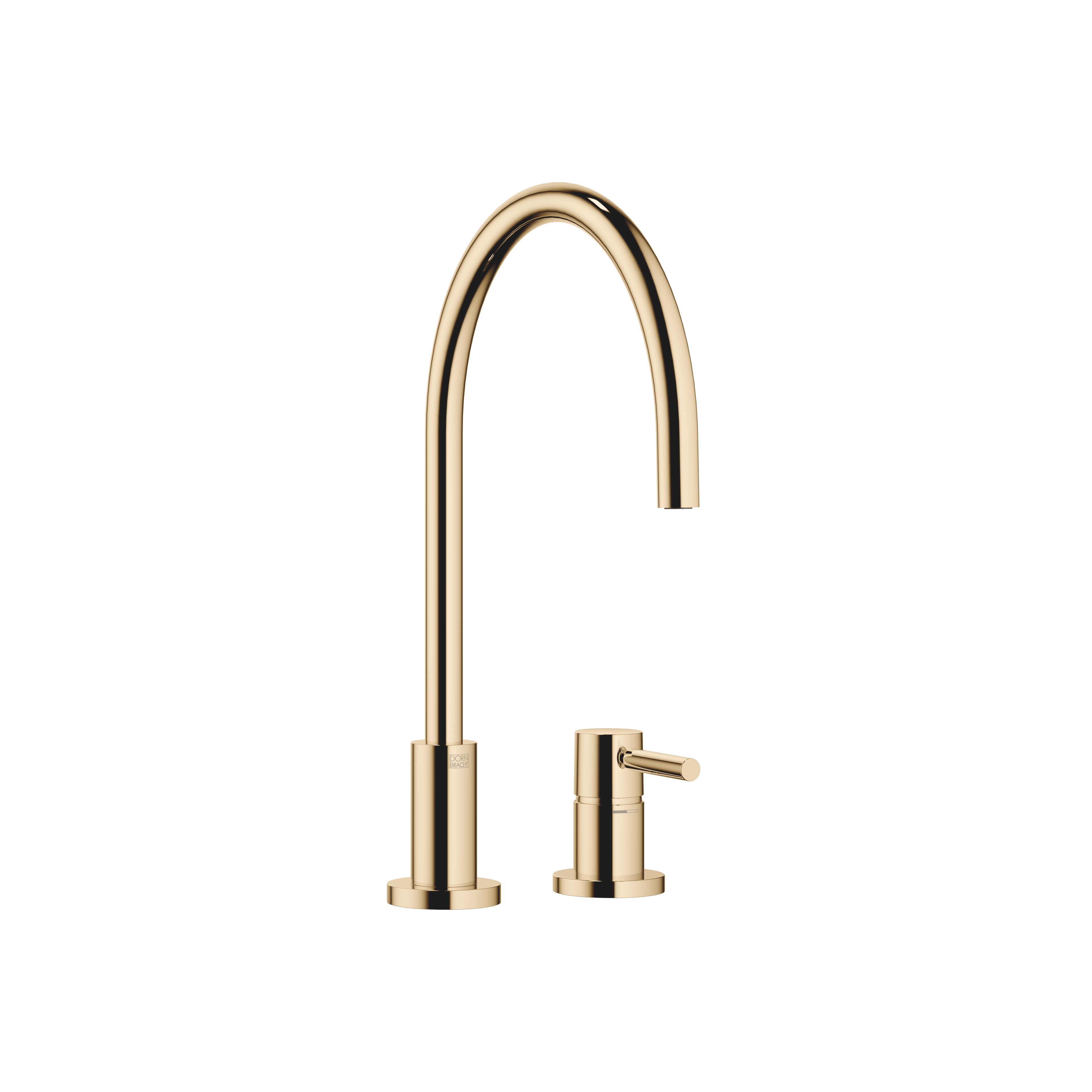 TARA Two-hole mixer with individual rosettes in Durabrass (23kt Gold)