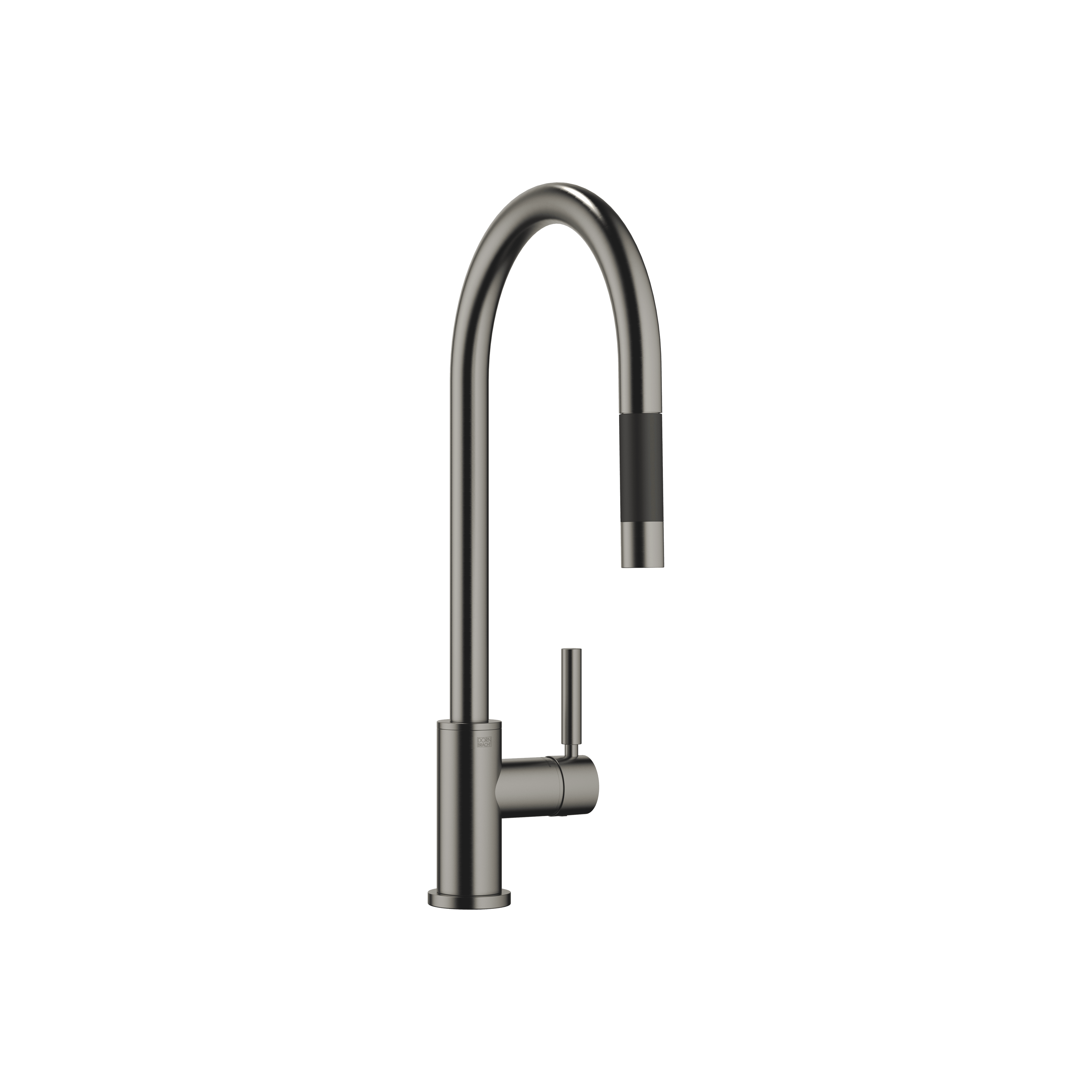 TARA Single-lever mixer Pull-down with spray function in Brushed Dark Platinum
