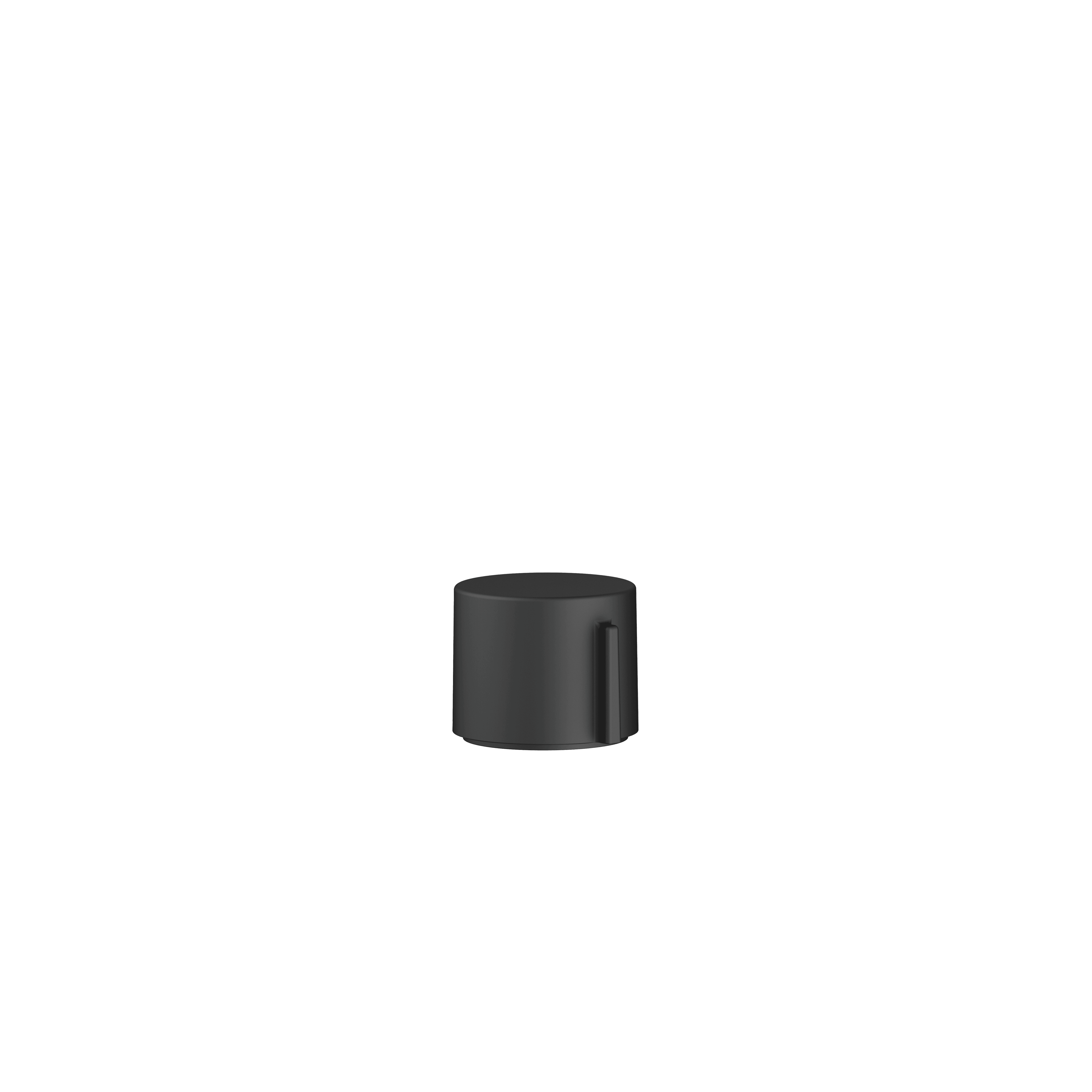 Strainer waste with control handle in Matte Black