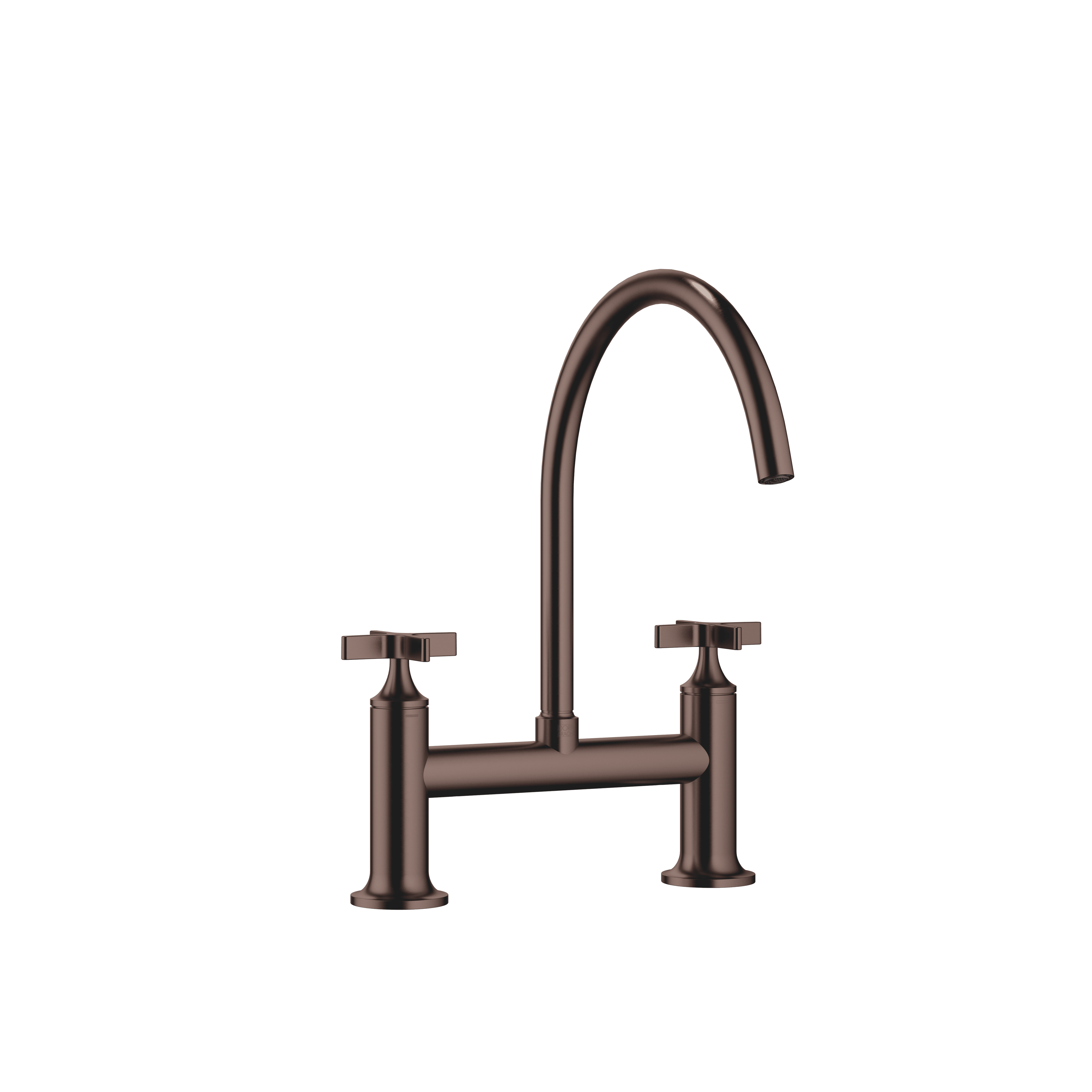 VAIA Two-hole bridge mixer for rinsing/Profi spray in Brushed Dark Bronze (PVD)
