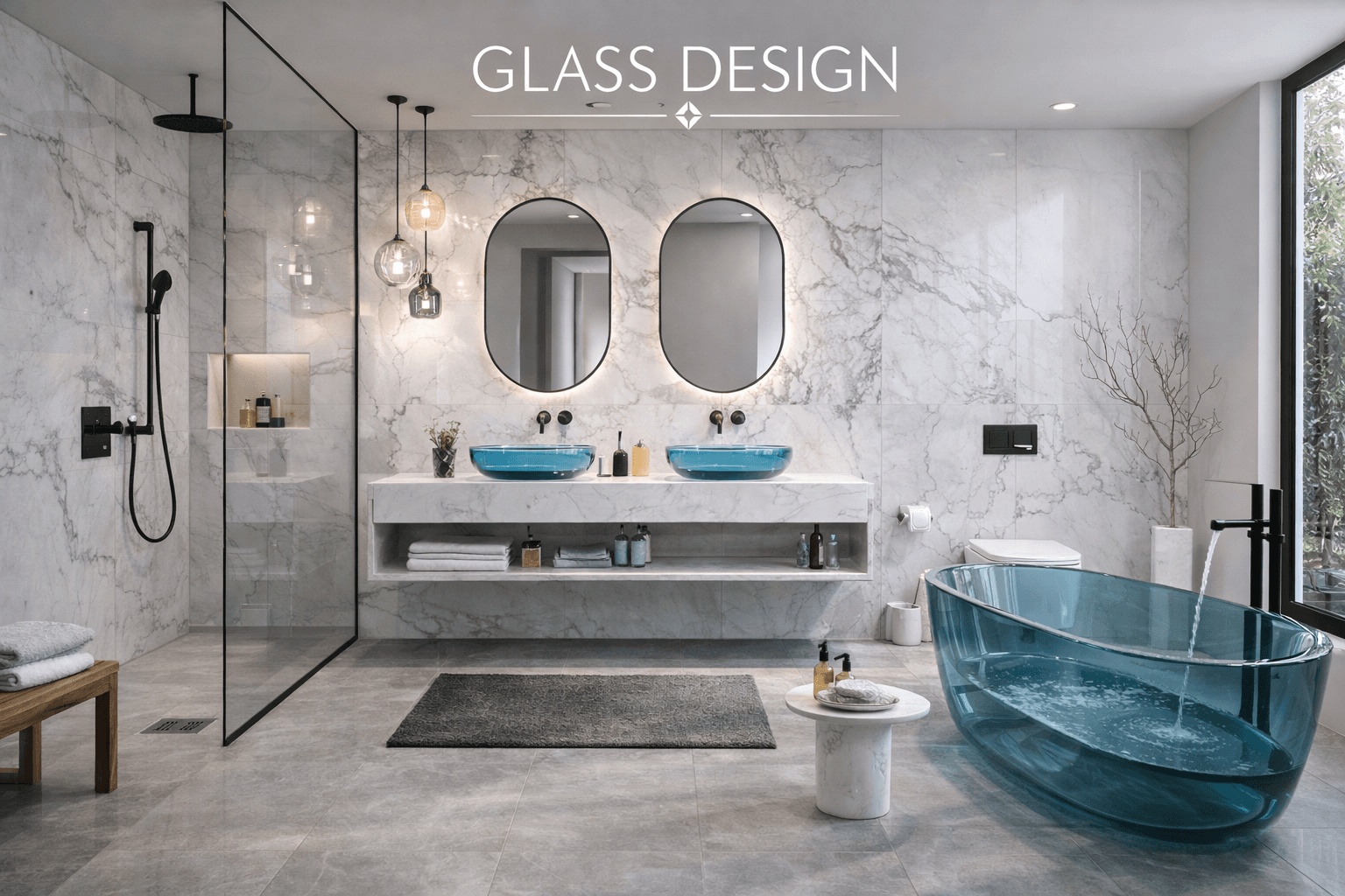 Glass Design: Italian Artistry in Luxury Bathroom Design
