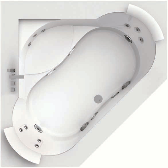 Jacuzzi Aura Corner Corian Bath product view