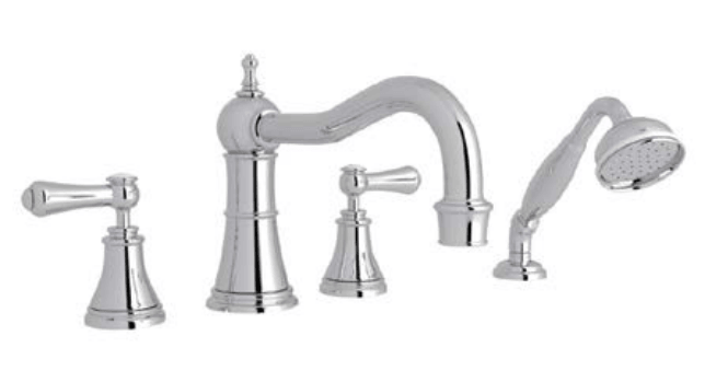 Perrin & Rowe Georgian Three hole wall mounted basin mixer 3793
