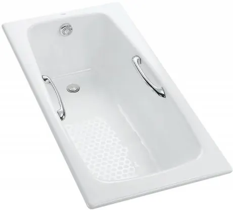 Enameled Cast Iron Bathtub w/out hand grip, 205L ( 1600W x 750D x 465H mm ) - WHITE