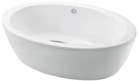 Enameled Cast Iron Bathtub w/out Hand Grip, 185L ( 1650W x 900D x 565H mm ) - WHITE