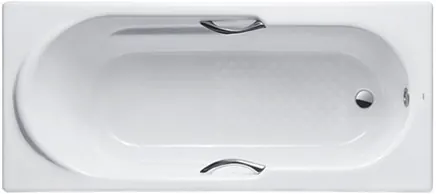 Enameled Cast Iron Bathtub w/out hand grip, 201L ( 1700W x 750D x 490H mm ) - WHITE