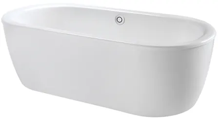 Enameled Cast Iron Bathtub w/out hand grip, 187L ( 1700W x 750D x 537H mm ) - WHITE