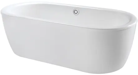 Enameled Cast Iron Bathtub w/out hand grip, 210L ( 1800W x 800D x 537H mm ) - WHITE