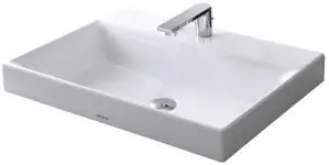 One tap hole Console Lavatory with Cefiontect (600 x 460 x 70mm) (fit for CI series Faucet) - WHITE