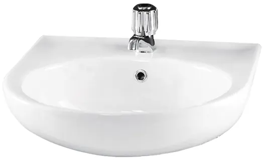 Wall hung Lavatory 1 Tap Hole (430 x 435 mm) - WHITE
