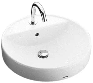 Round Console Table Top Lavatory (Bareware) (L700CET) - WHITE
