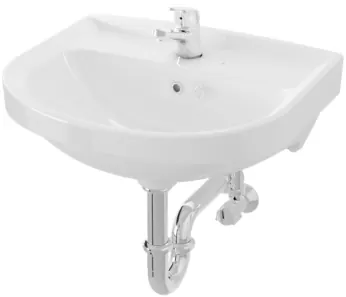 Wall Hung Lavatory 1 Tap Hole (500 x 400 mm) - WHITE