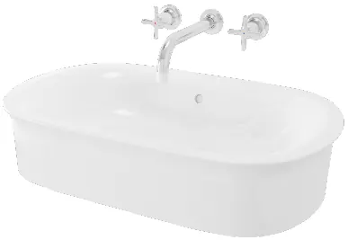 "Hayon" Console Lavatory (600 x 3700 x 130 mm) w/ bracket - WHITE