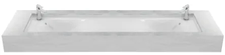Twin Under Counter Lavatory w/bracket (1550 x 470 mm) - WHITE