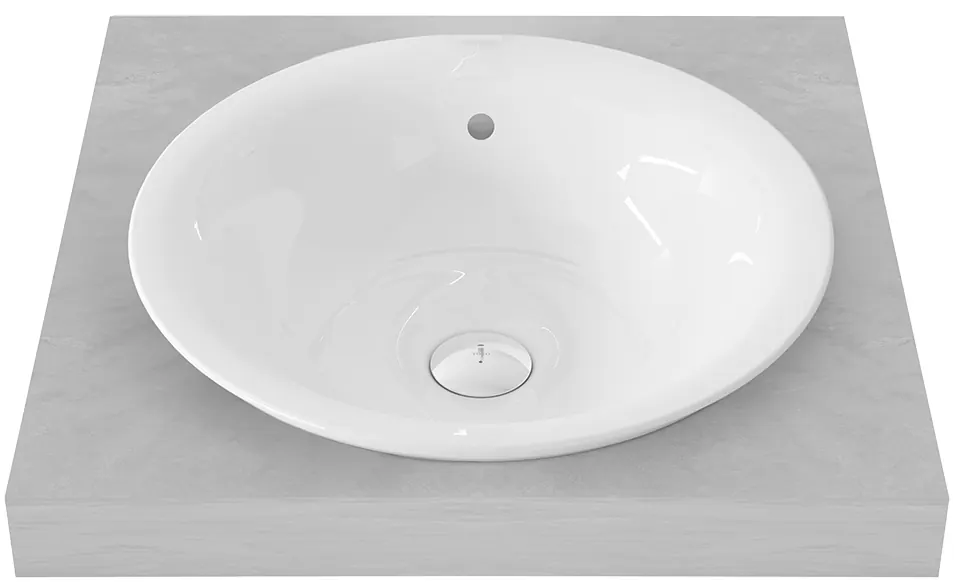 Self Rimming Lavatory (Ø = 450 mm, H=165mm) - WHITE