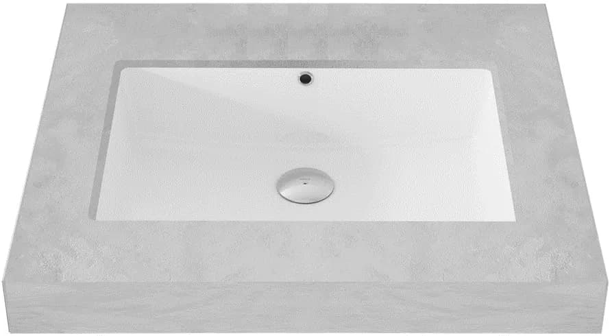 Square Under Counter Lavatory w/bracket (450 x 295 mm) - WHITE